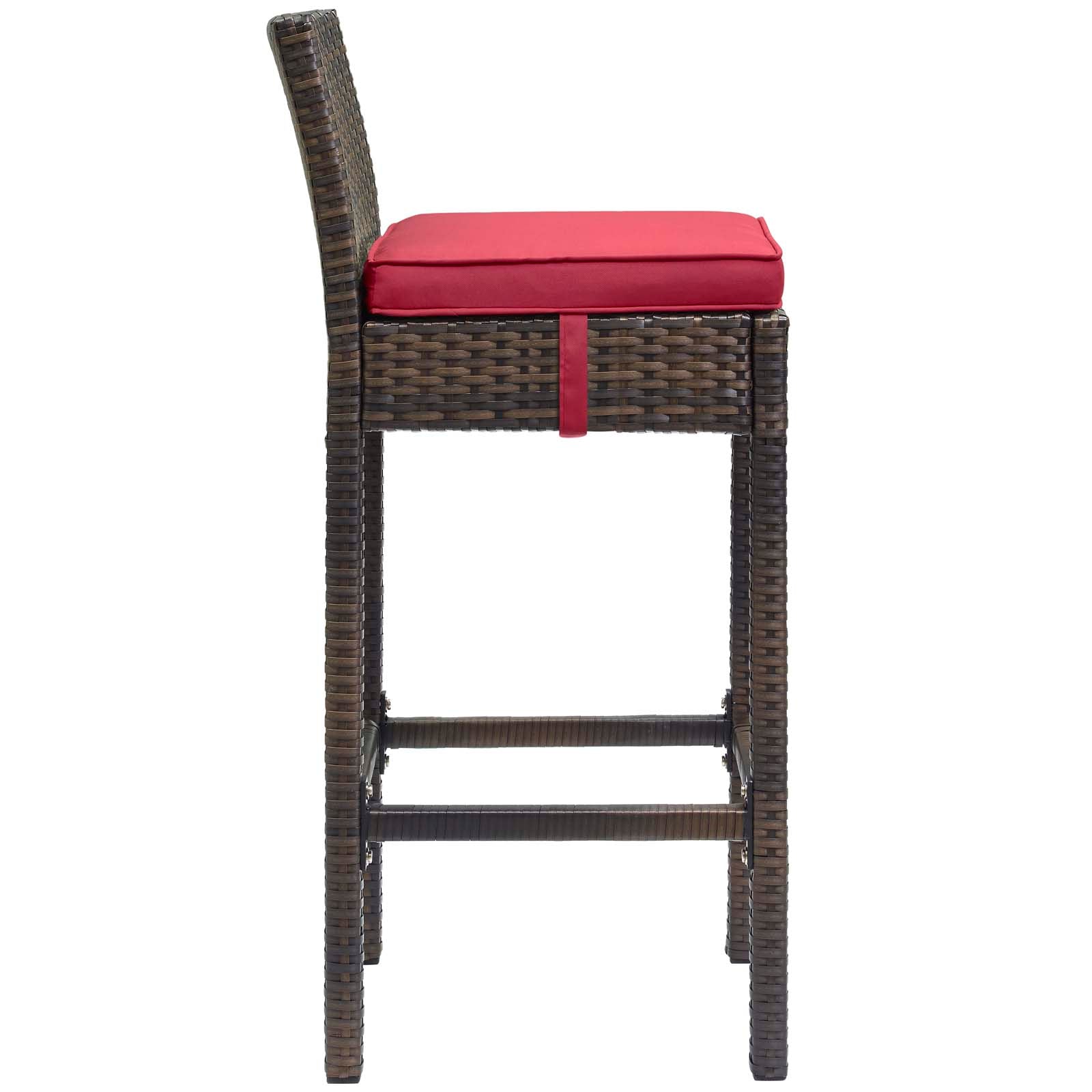 Conduit Outdoor Patio Wicker Rattan Bar Stool Set of 4