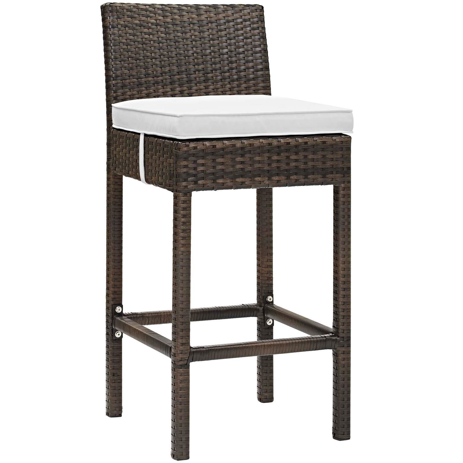 Conduit Outdoor Patio Wicker Rattan Bar Stool Set of 4