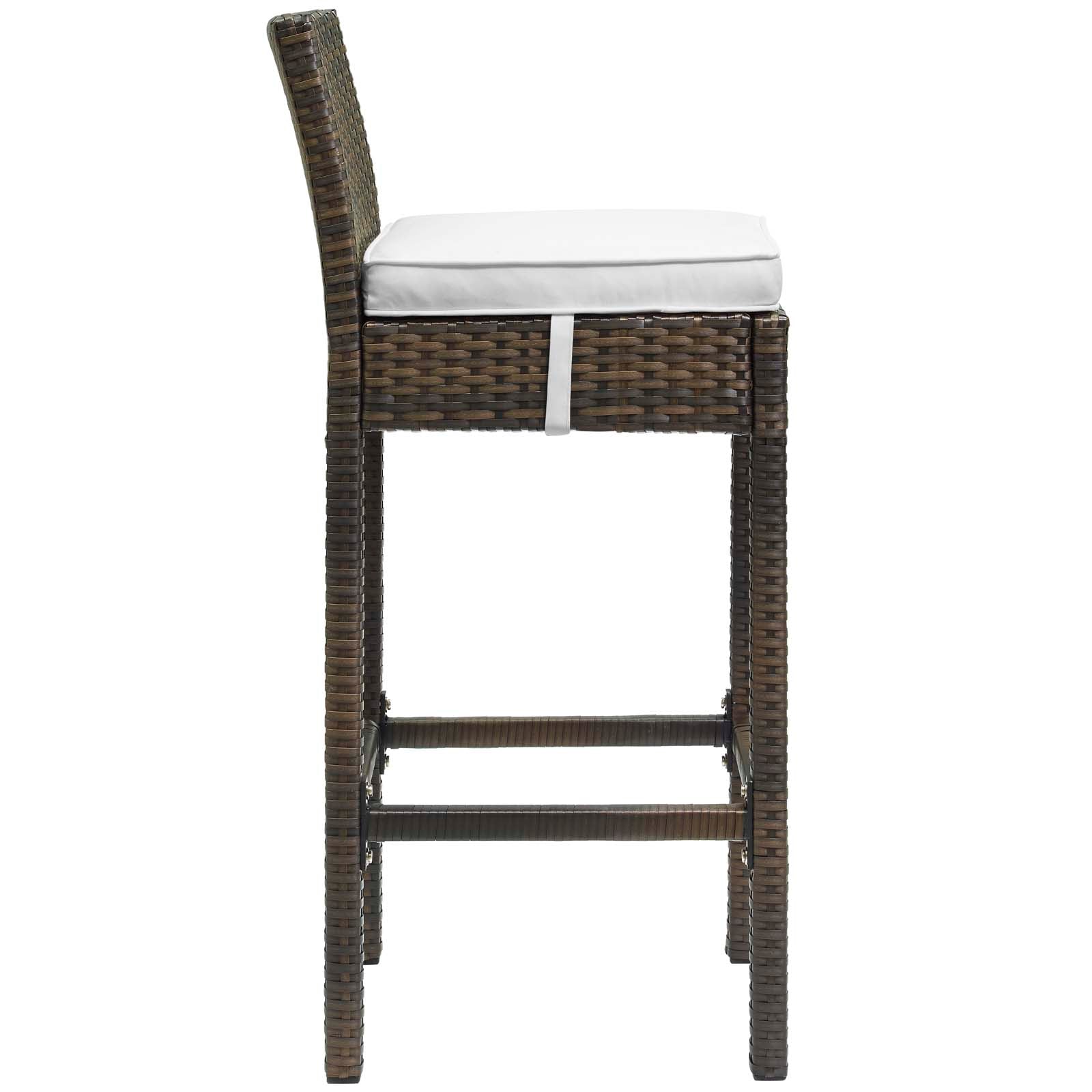 Conduit Outdoor Patio Wicker Rattan Bar Stool Set of 4