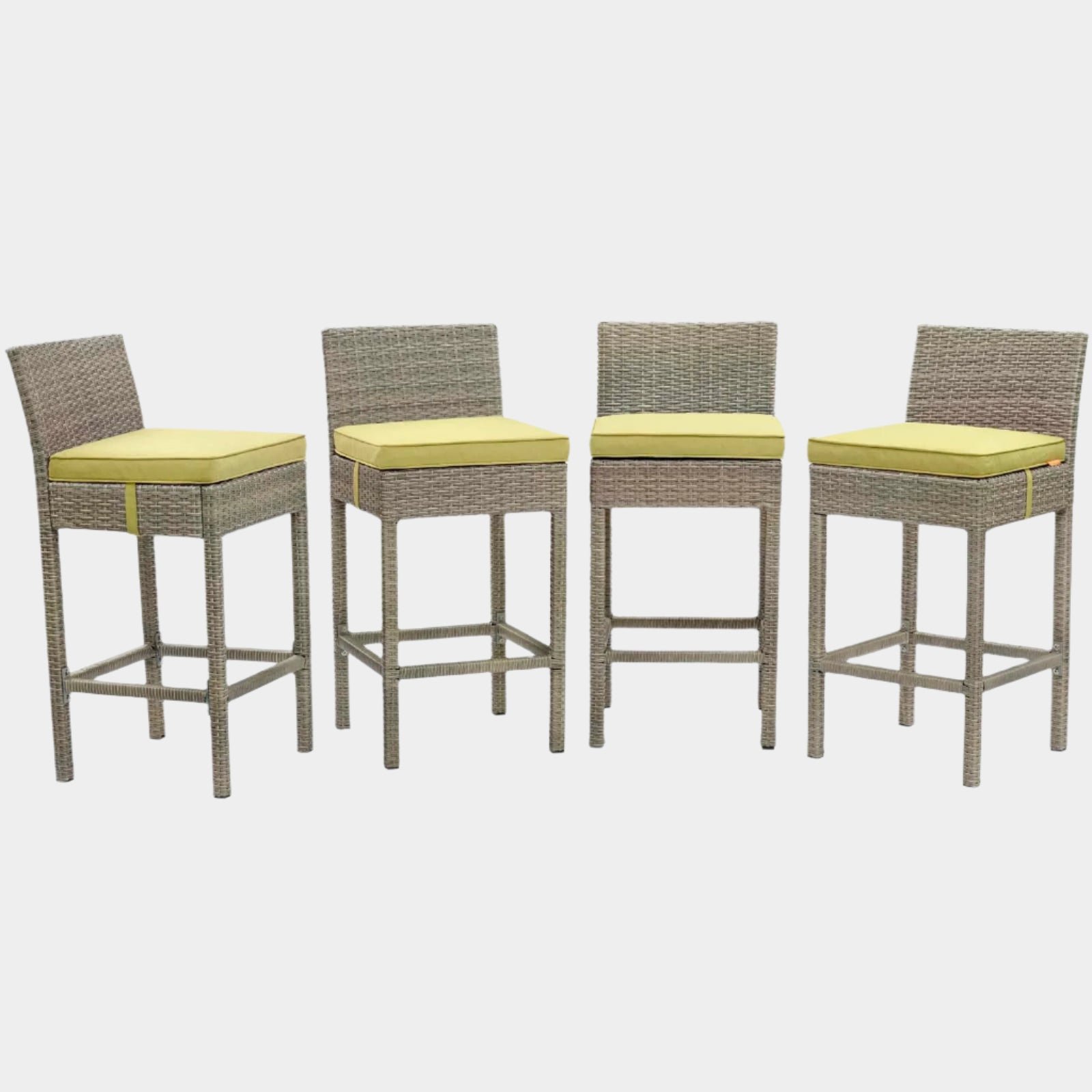 Conduit Outdoor Patio Wicker Rattan Bar Stool Set of 4