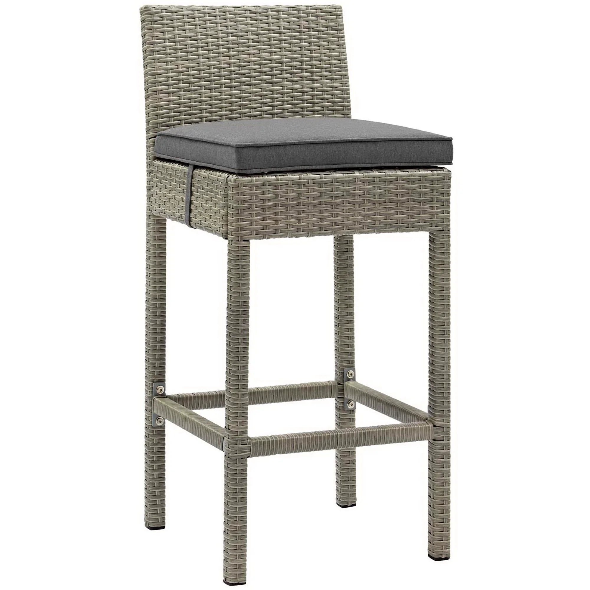 Conduit Outdoor Wicker Rattan Bar Stool Set of 2