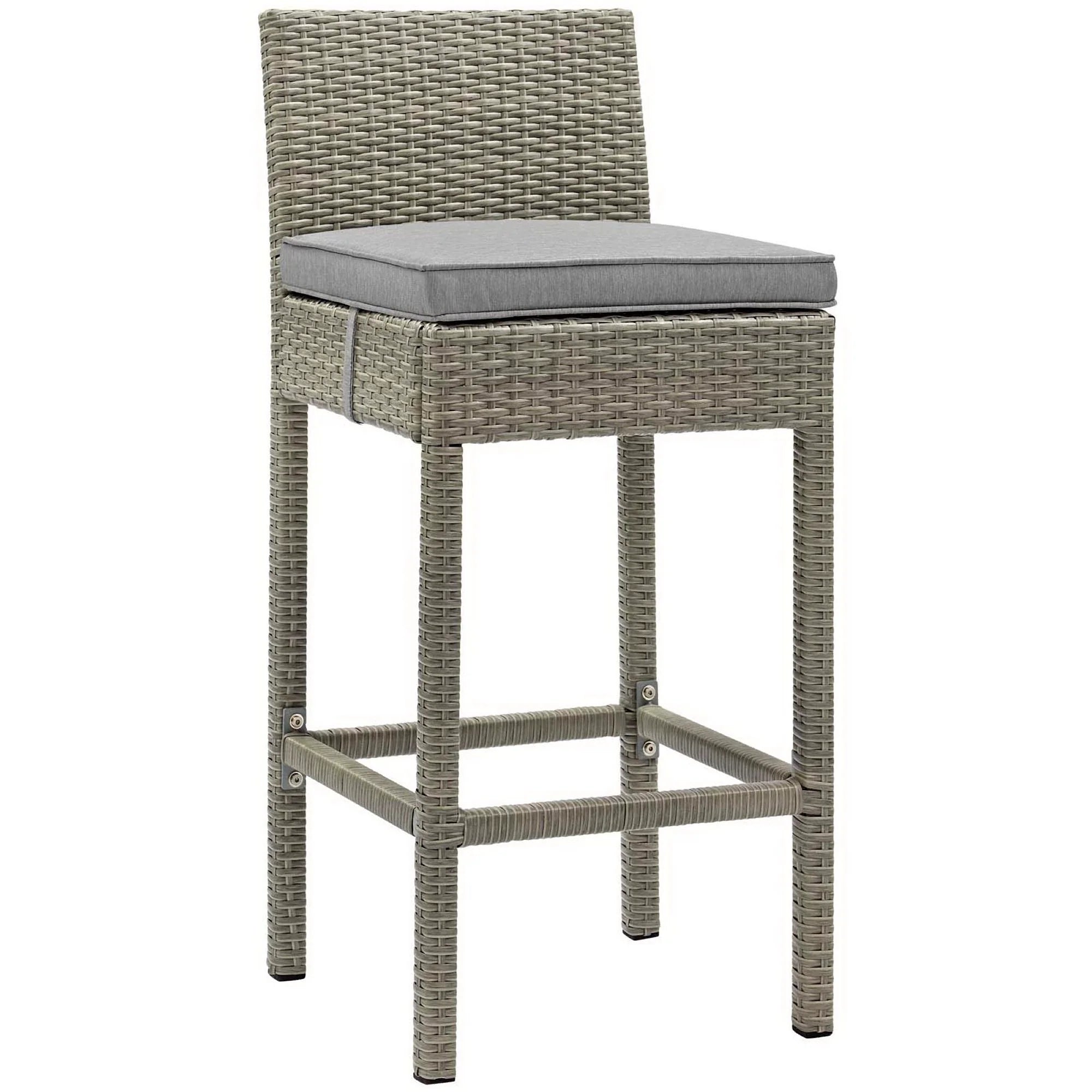 Conduit Outdoor Wicker Rattan Bar Stool Set of 2