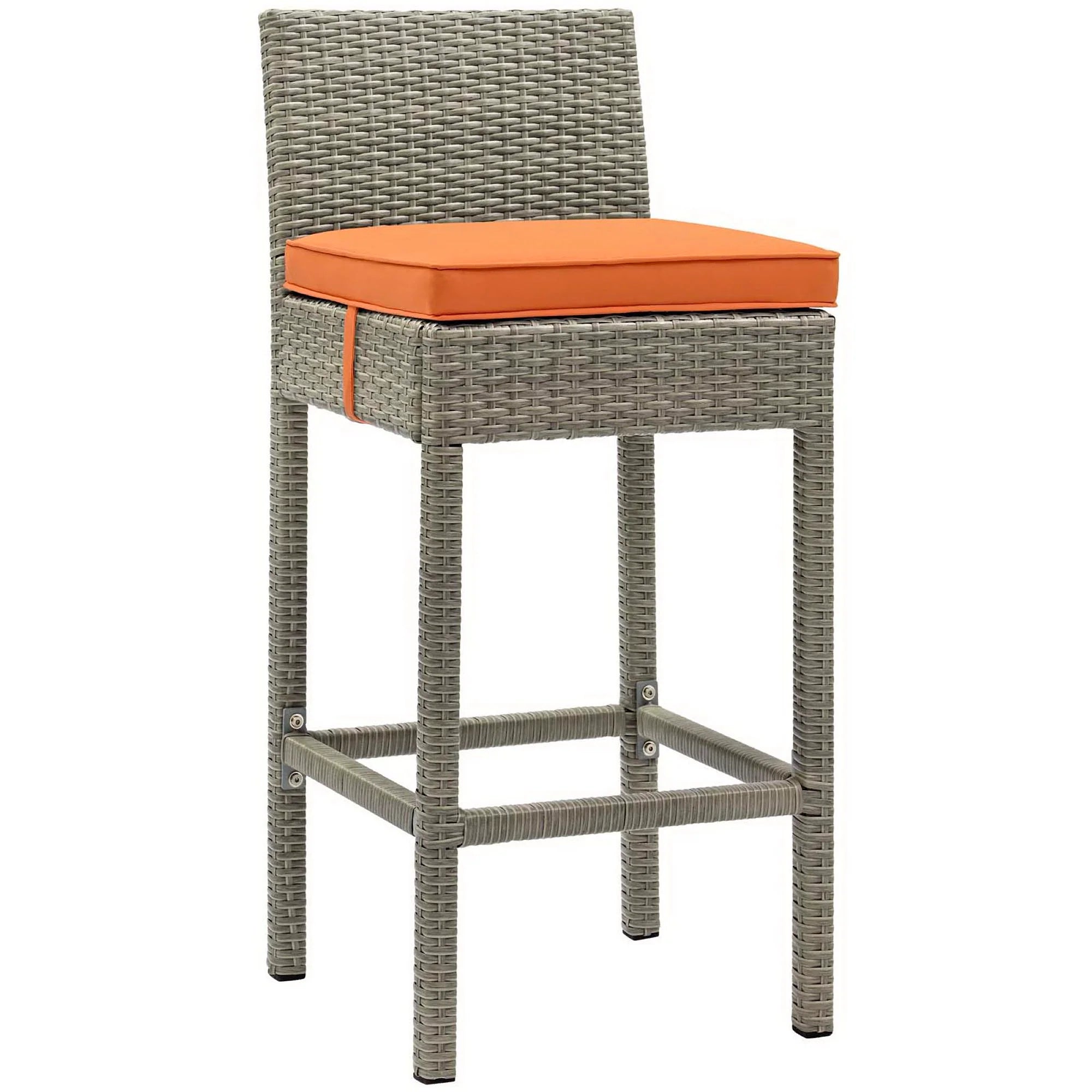 Conduit Outdoor Wicker Rattan Bar Stool Set of 2