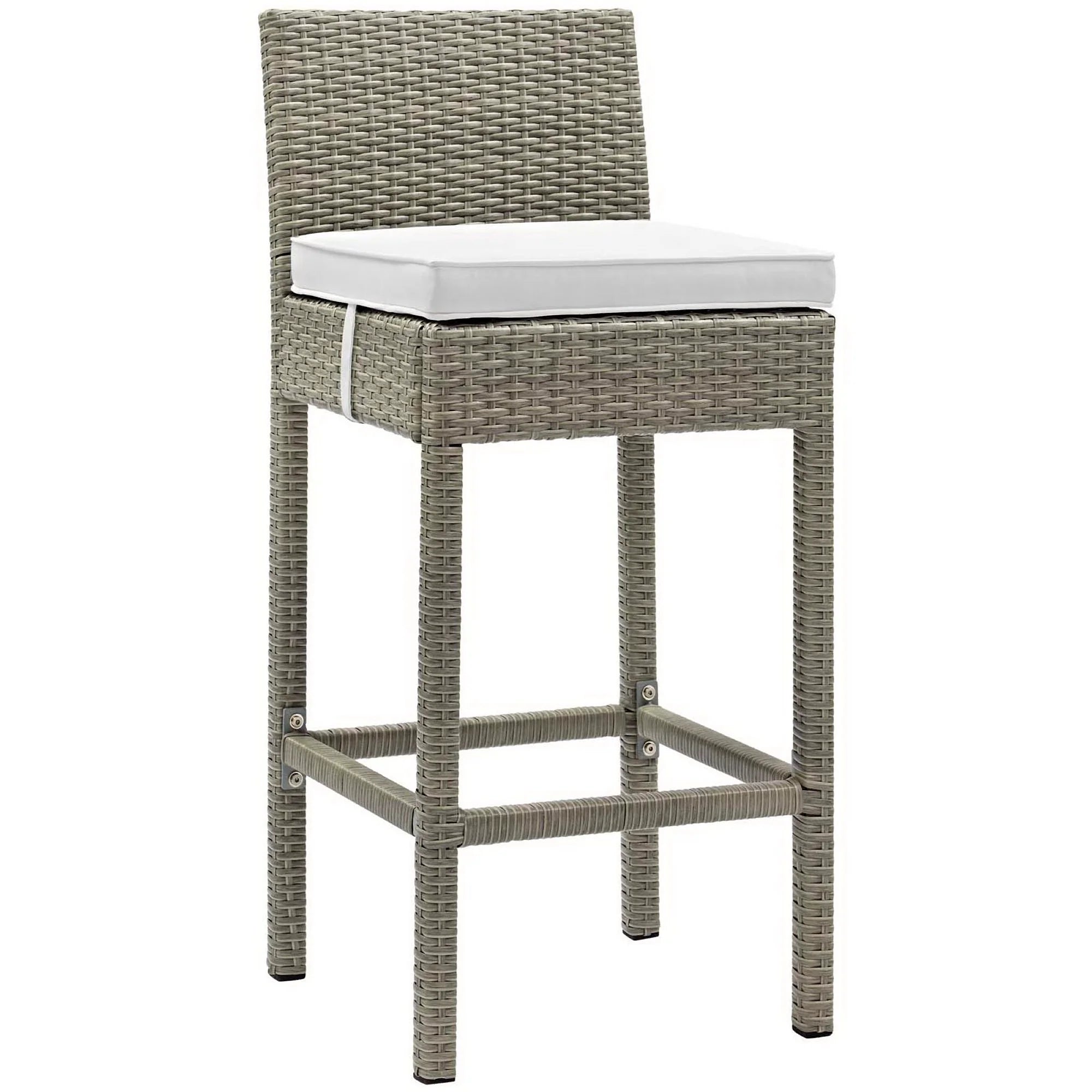 Conduit Outdoor Wicker Rattan Bar Stool Set of 2