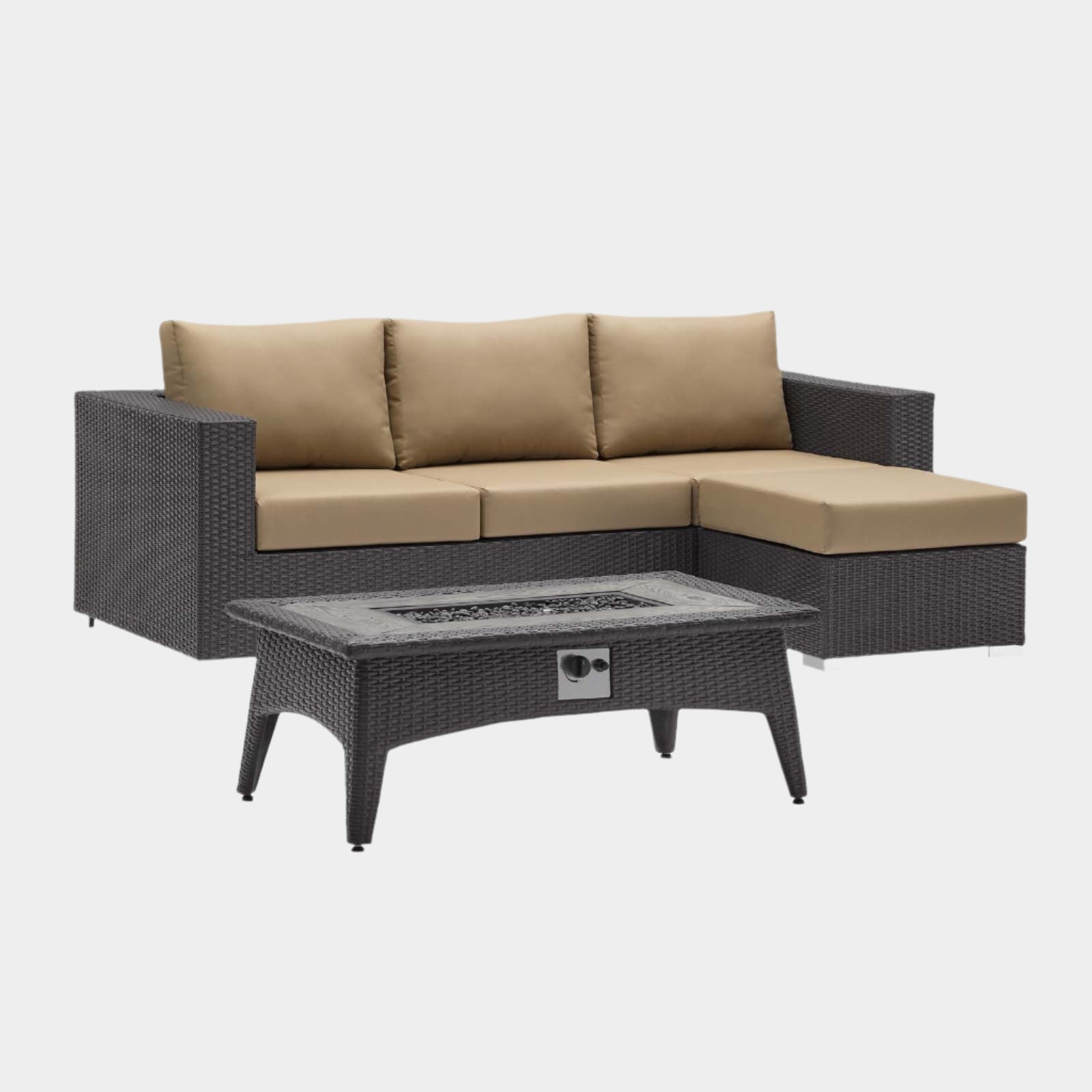 Convene 3 Piece Set Outdoor Patio with Fire Pit