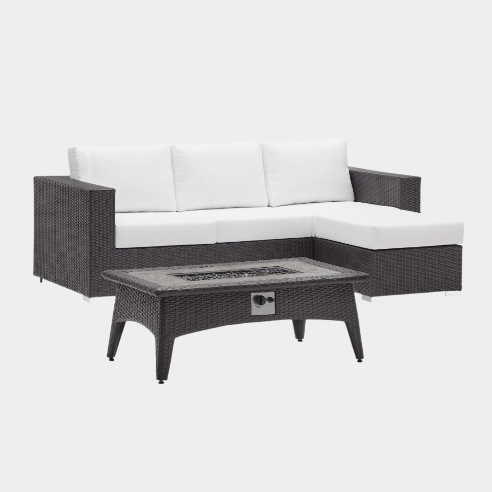 Convene 3 Piece Set Outdoor Patio with Fire Pit