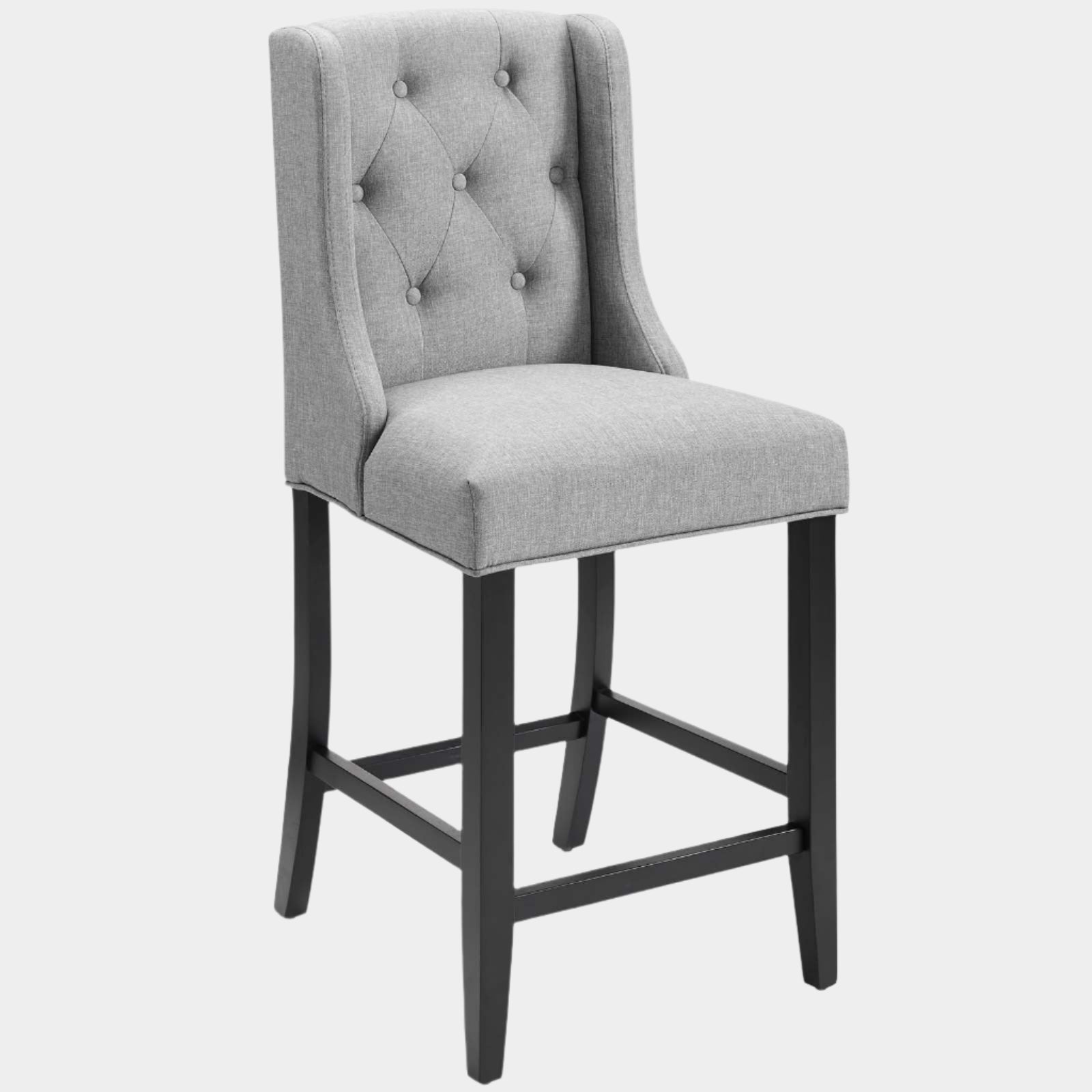 Baronet Tufted Button Upholstered Fabric Counter Stool