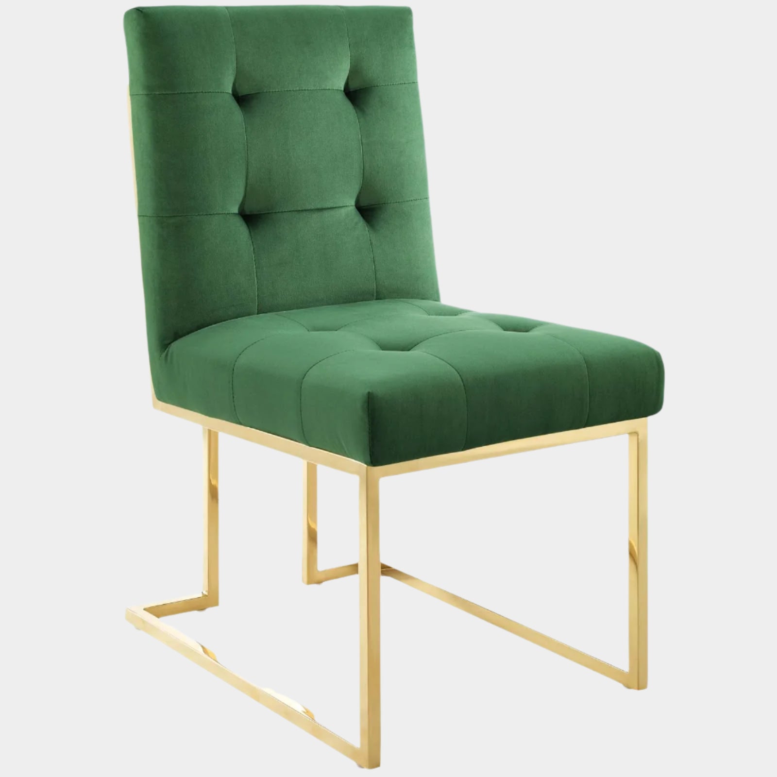 Privy Gold Stainless Steel Performance Velvet Dining Chair