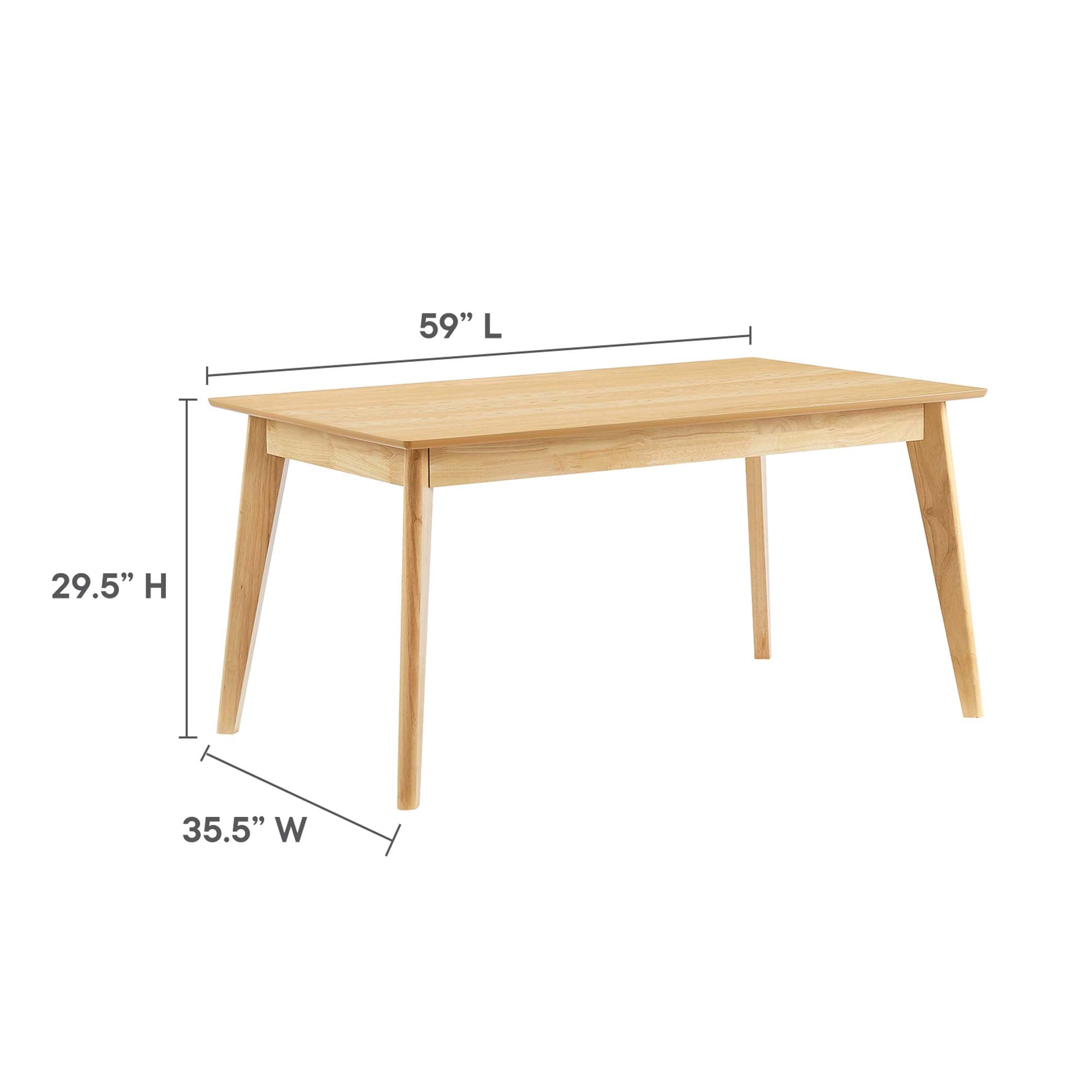 Table à manger rectangulaire Oracle de 59 po