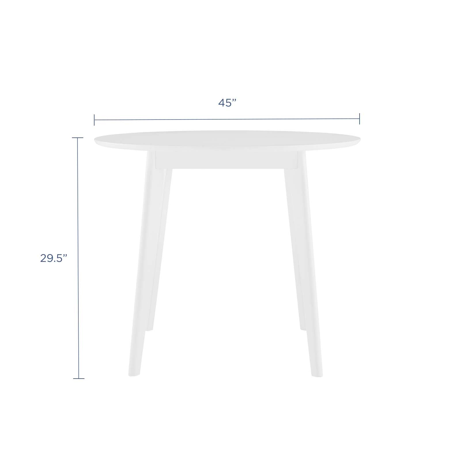 Vision 45" Round Dining Table in White