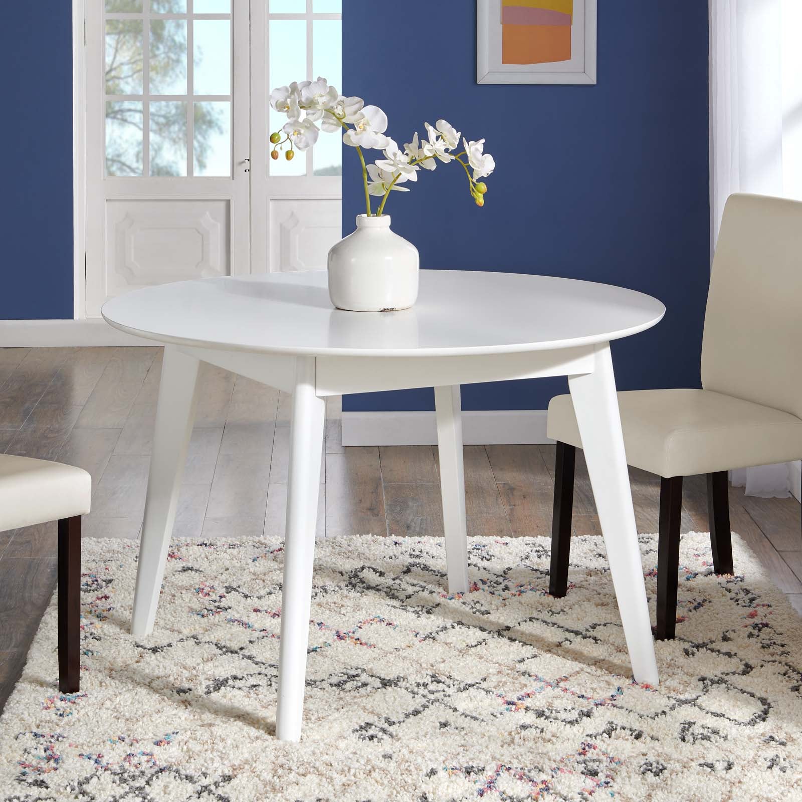 Vision 45" Round Dining Table in White