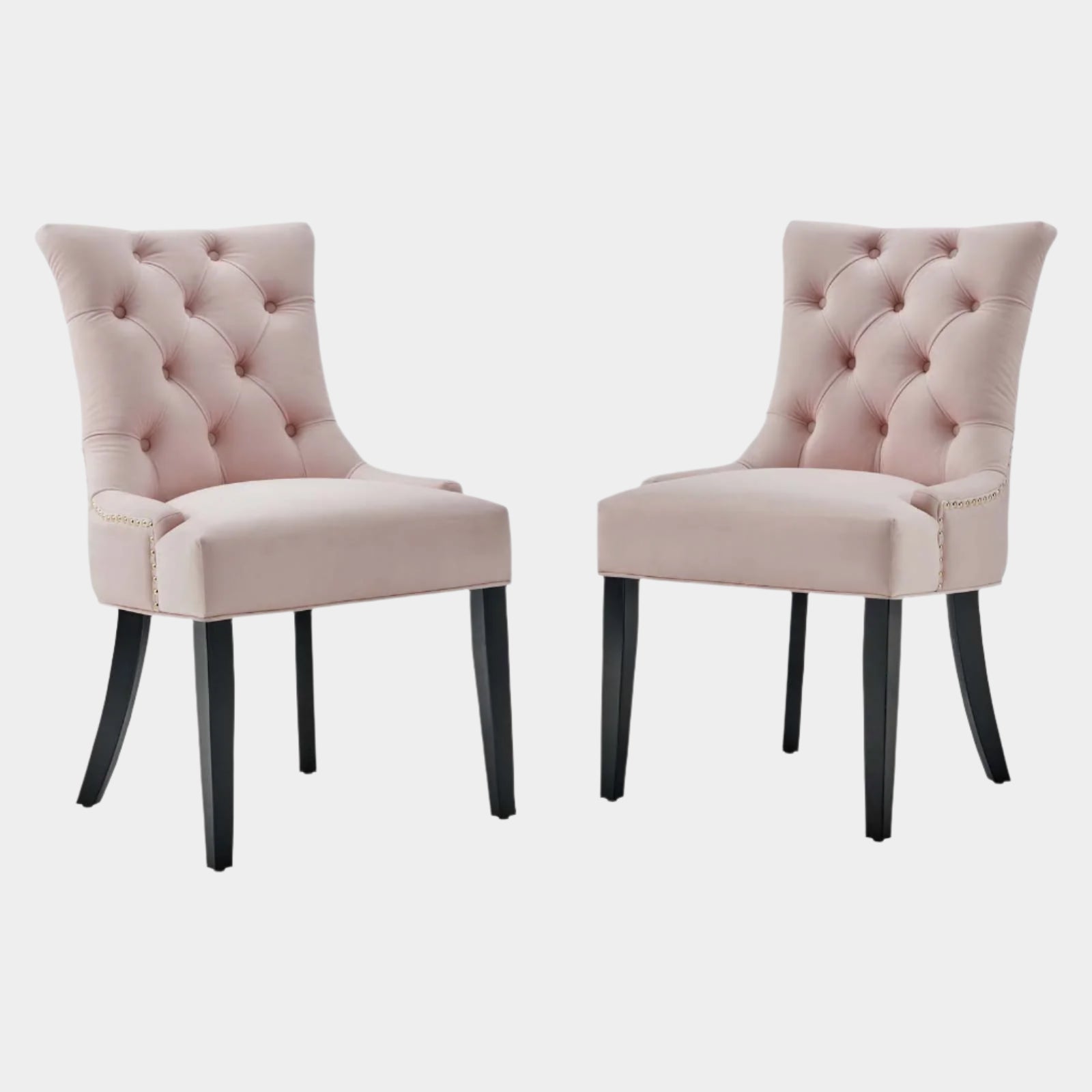 Regent Tufted Performance Velvet Dining Side Chairs - Set of 2