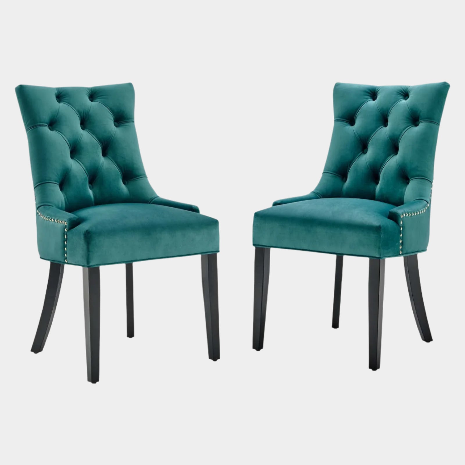 Regent Tufted Performance Velvet Dining Side Chairs - Set of 2