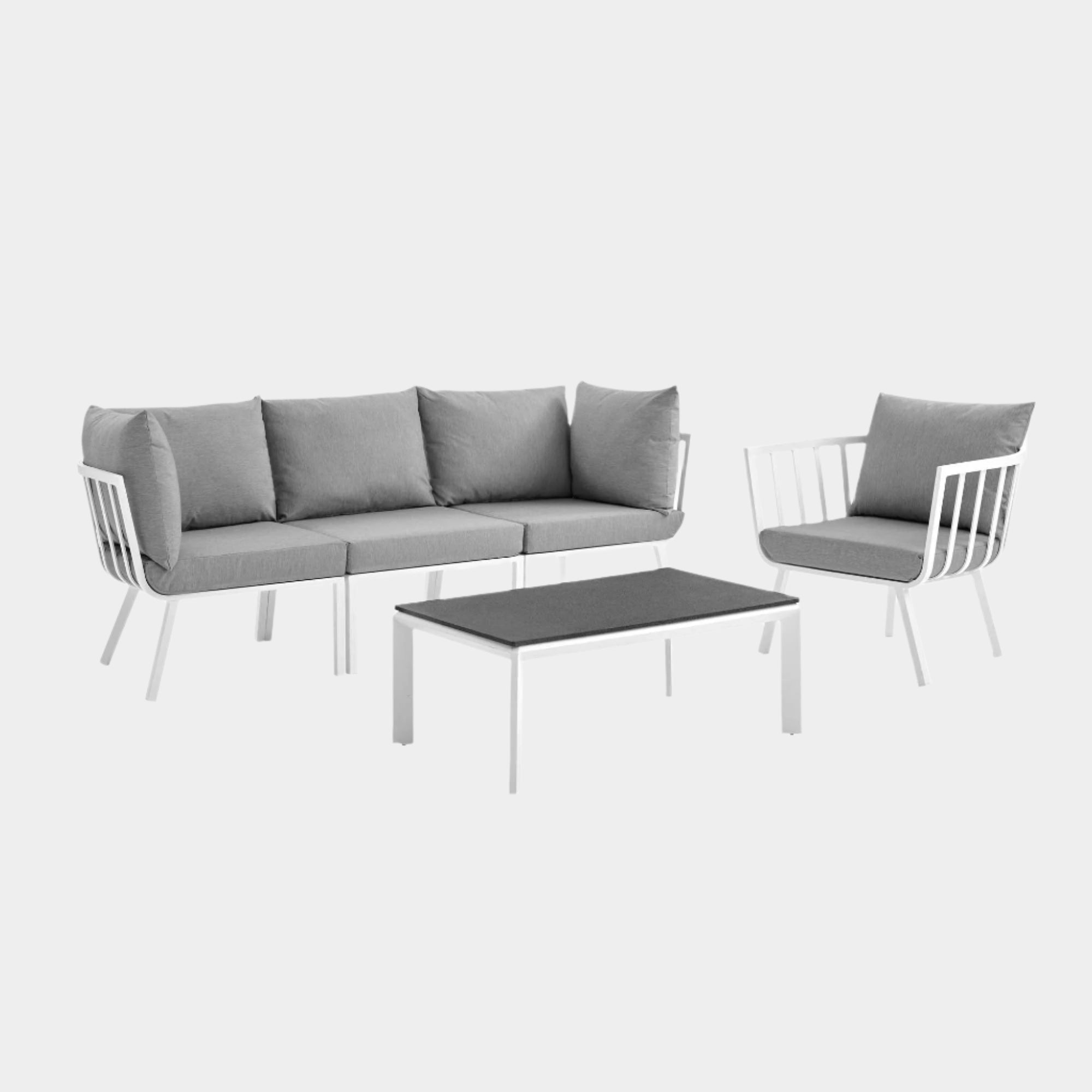 Riverside 5 Piece Outdoor Patio Aluminum Set