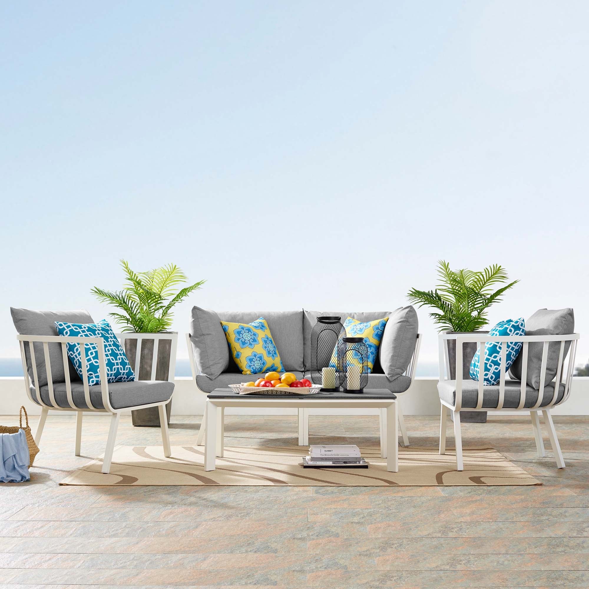 Riverside 5 Piece Outdoor Patio Aluminum Set