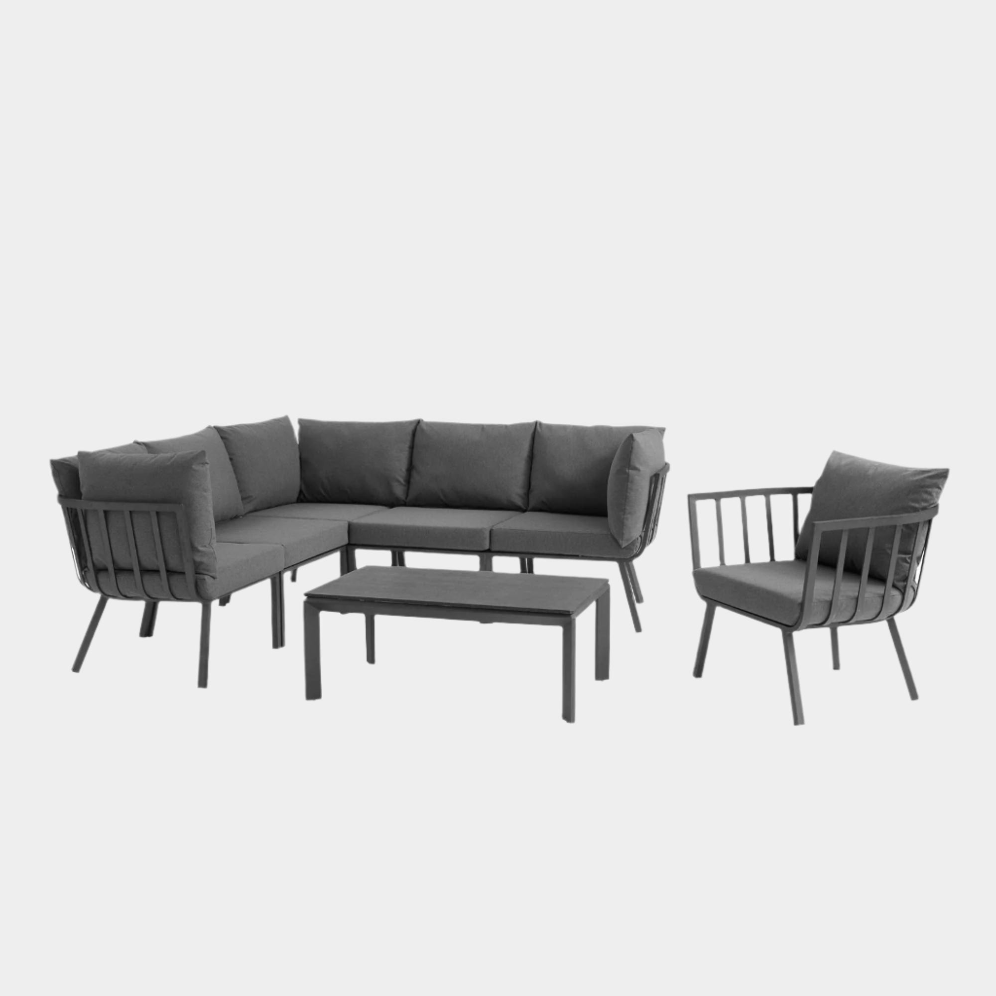 Riverside 7 Piece Outdoor Patio Aluminum Set