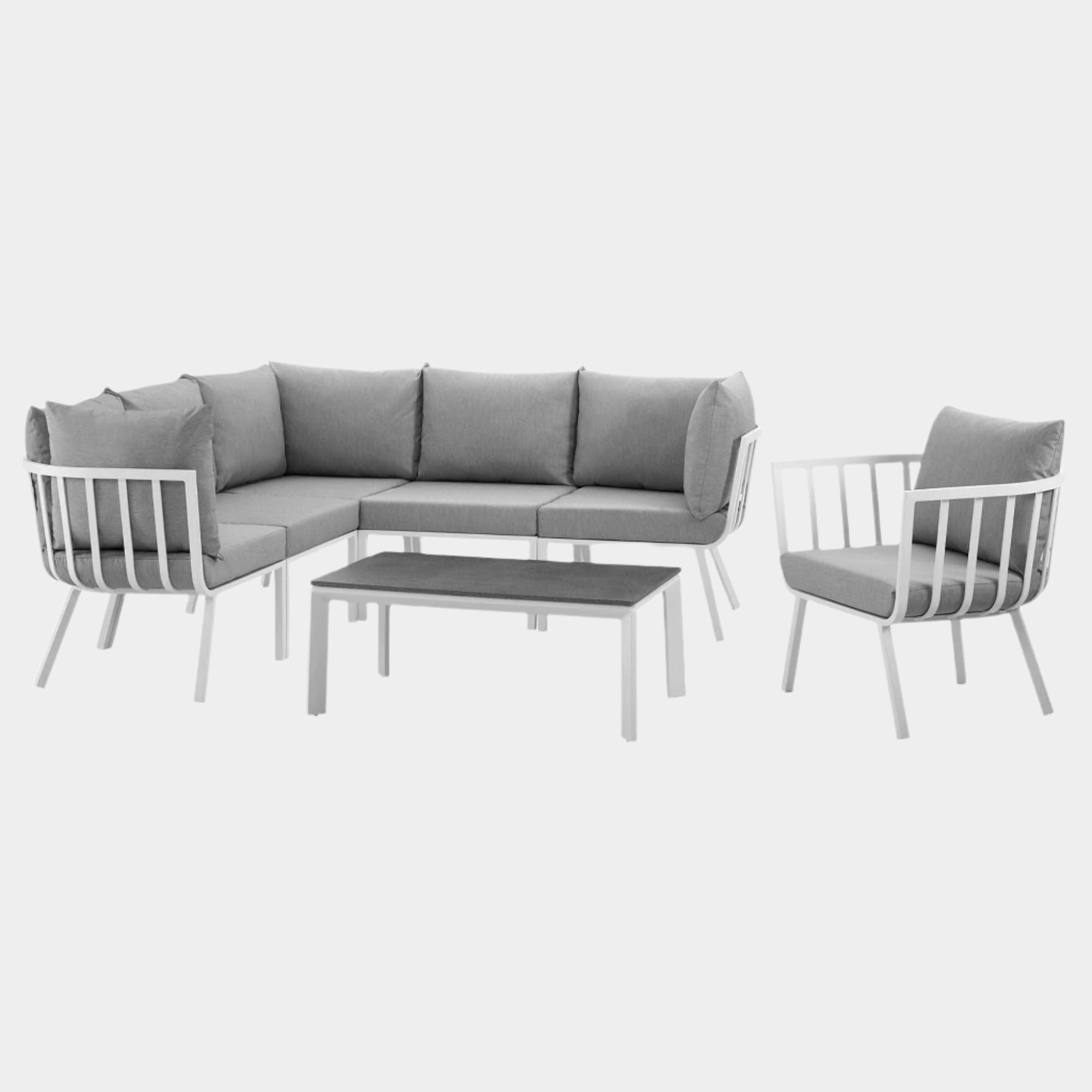 Riverside 7 Piece Outdoor Patio Aluminum Set