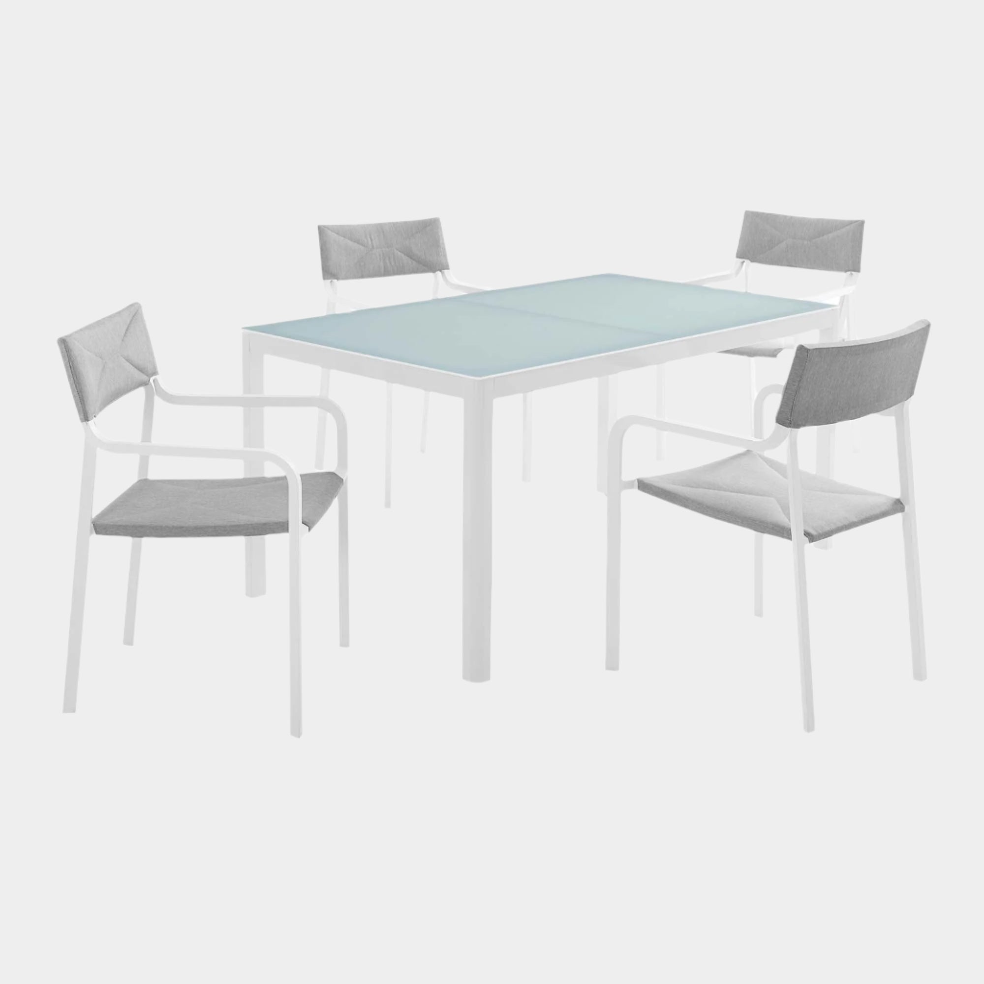 Raleigh 5 Piece Outdoor Patio Aluminum Dining Set