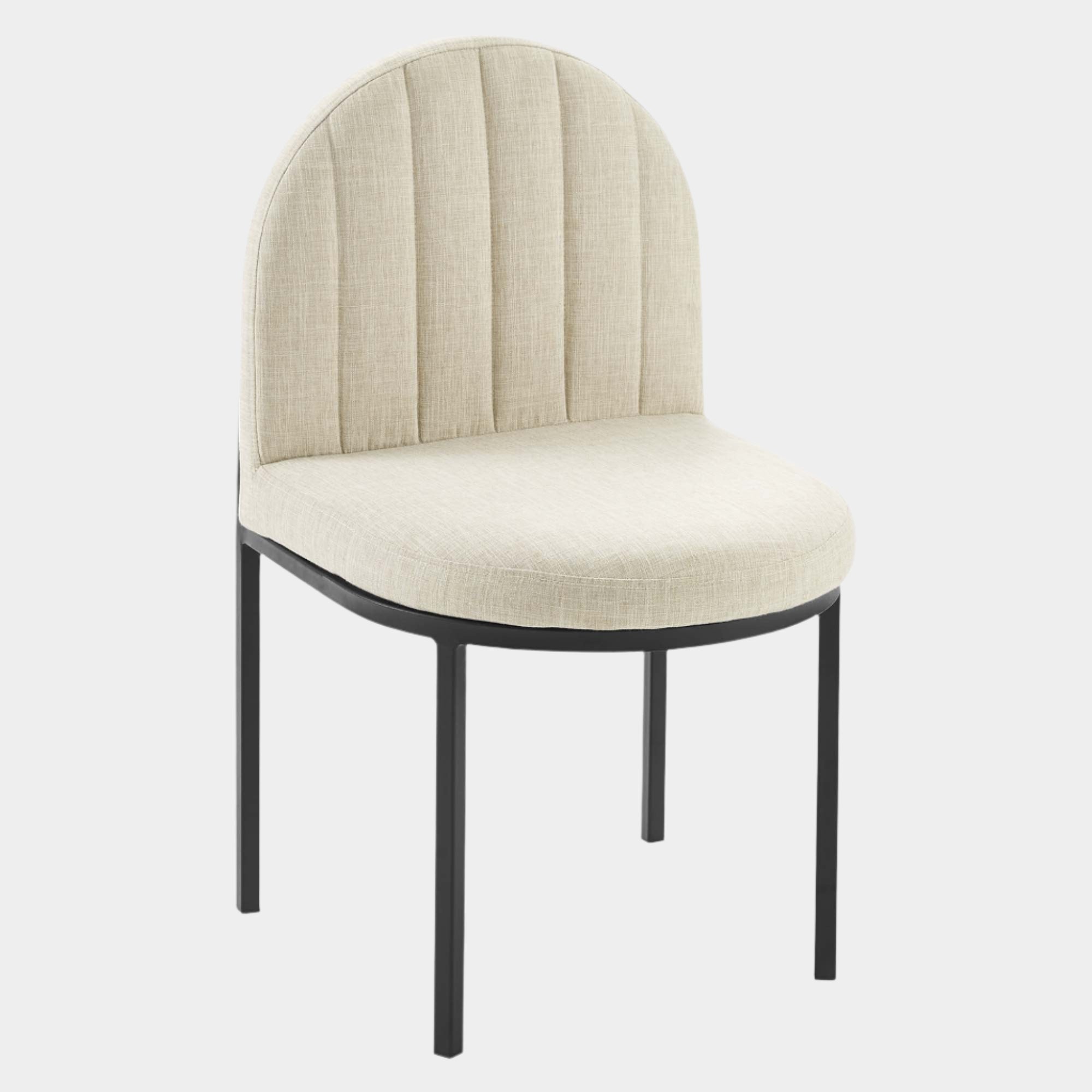 Isla Channel Tufted Upholstered Fabric Dining Side Chair