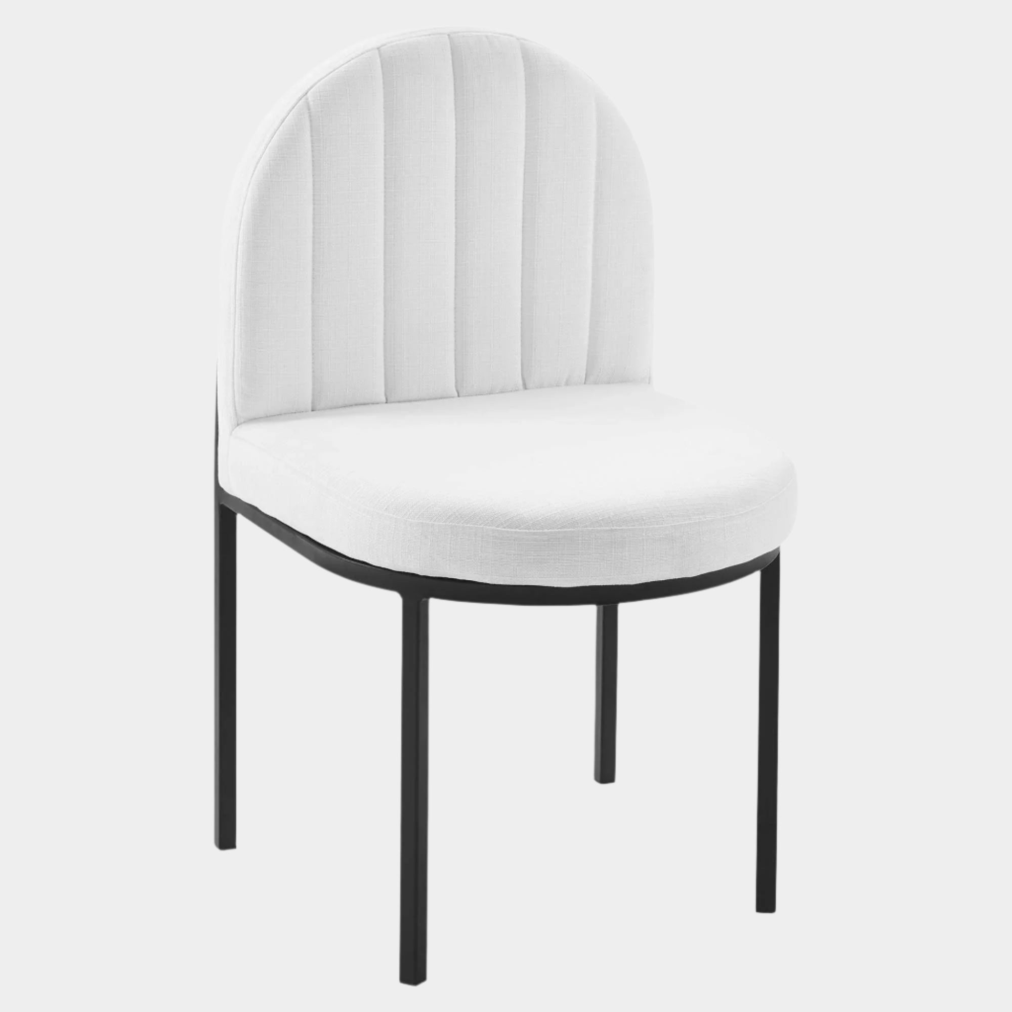 Isla Channel Tufted Upholstered Fabric Dining Side Chair