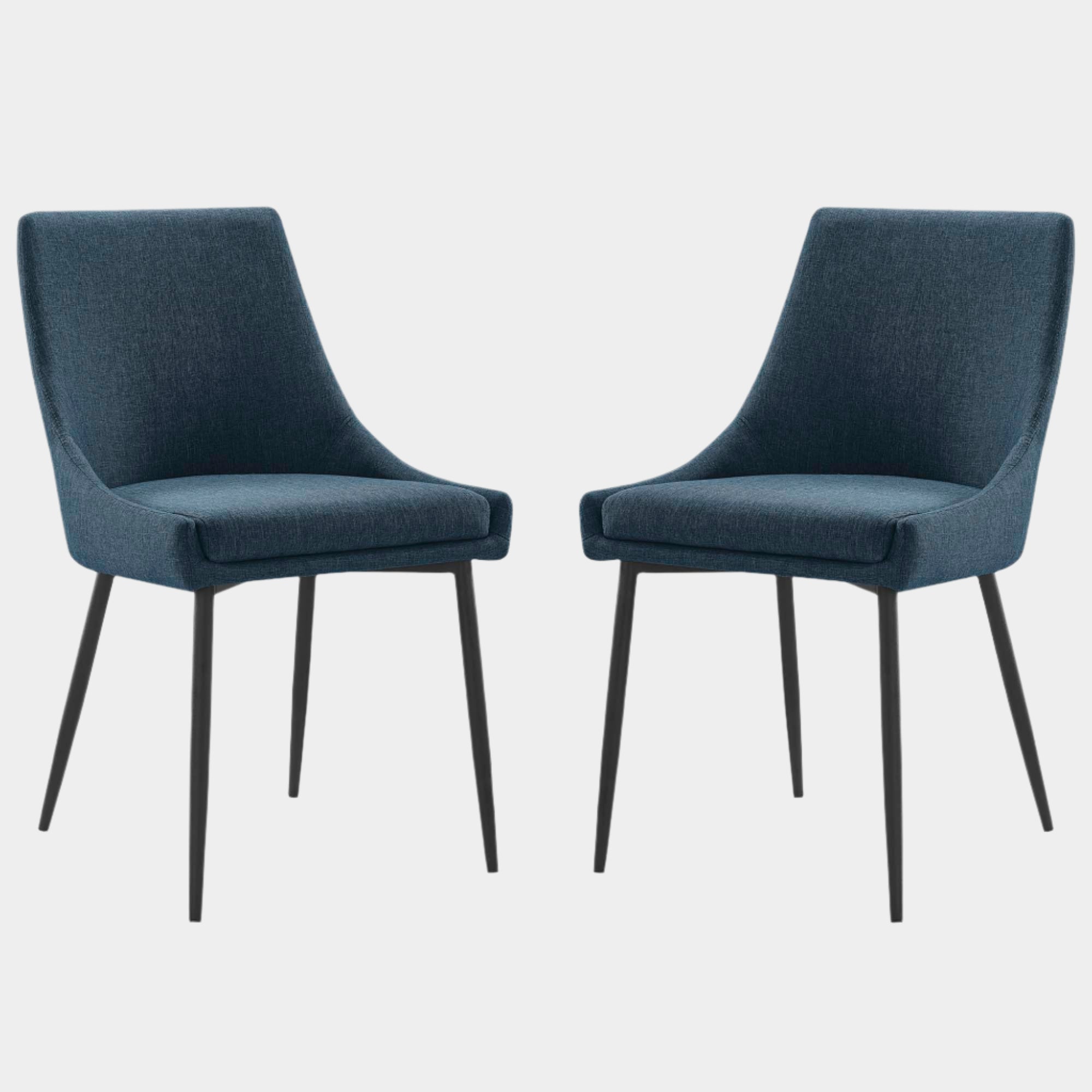 Viscount Upholstered Fabric Dining Chairs Set of 2