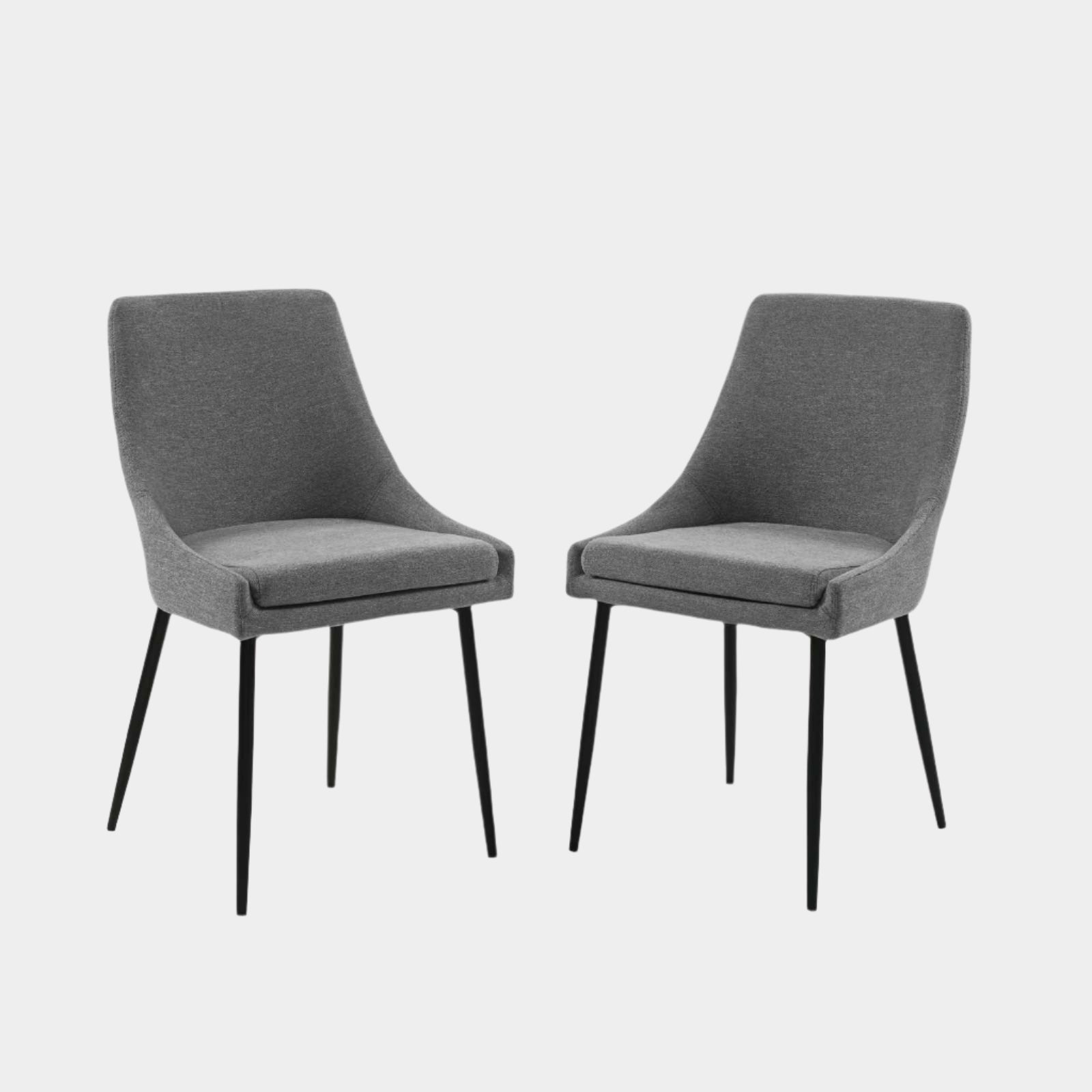 Viscount Upholstered Fabric Dining Chairs Set of 2