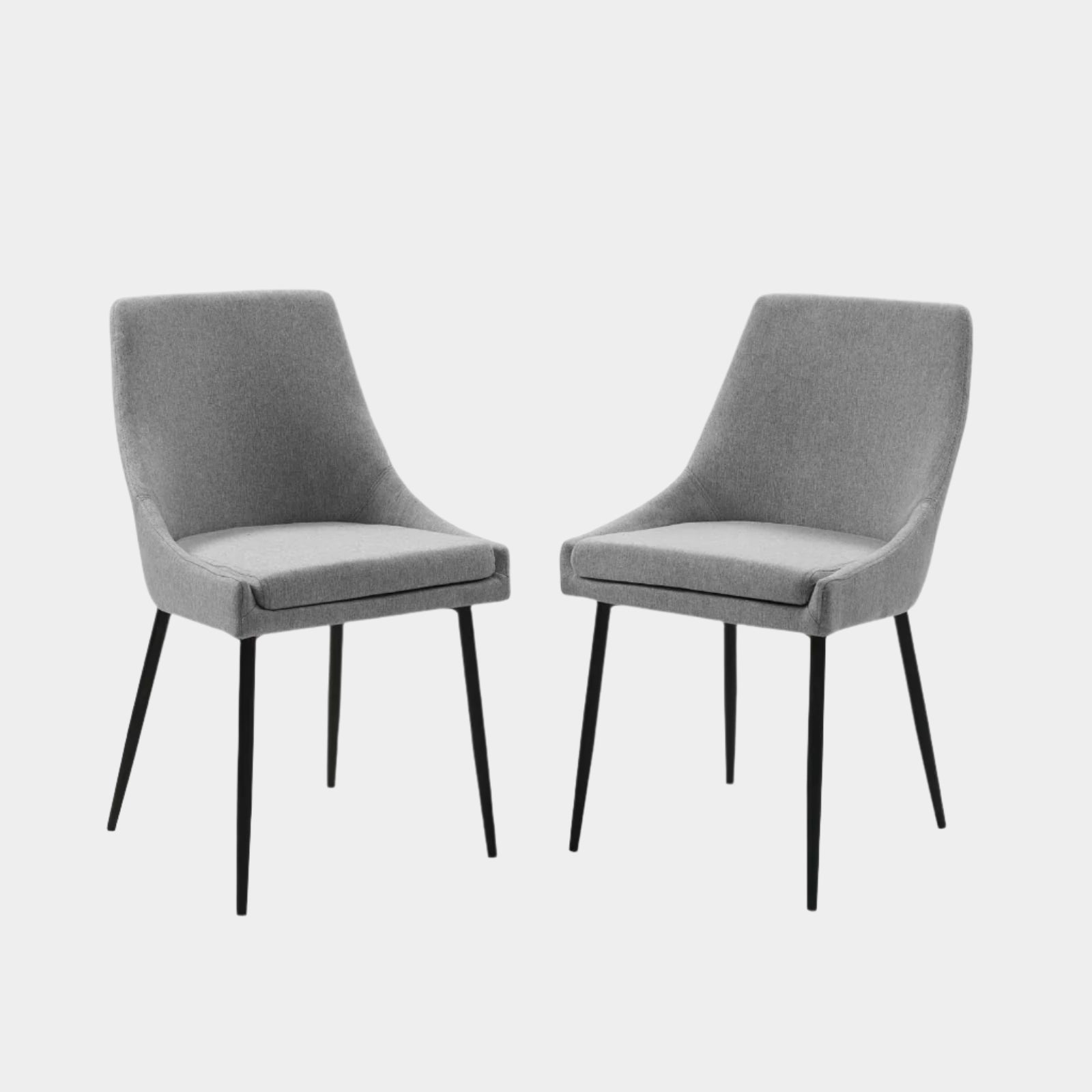 Viscount Upholstered Fabric Dining Chairs Set of 2