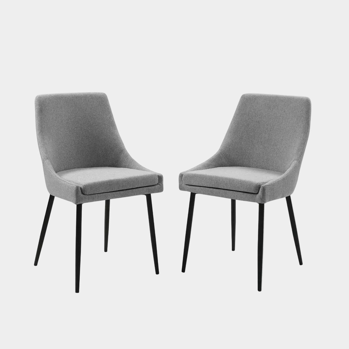 Viscount Upholstered Fabric Dining Chairs Set of 2
