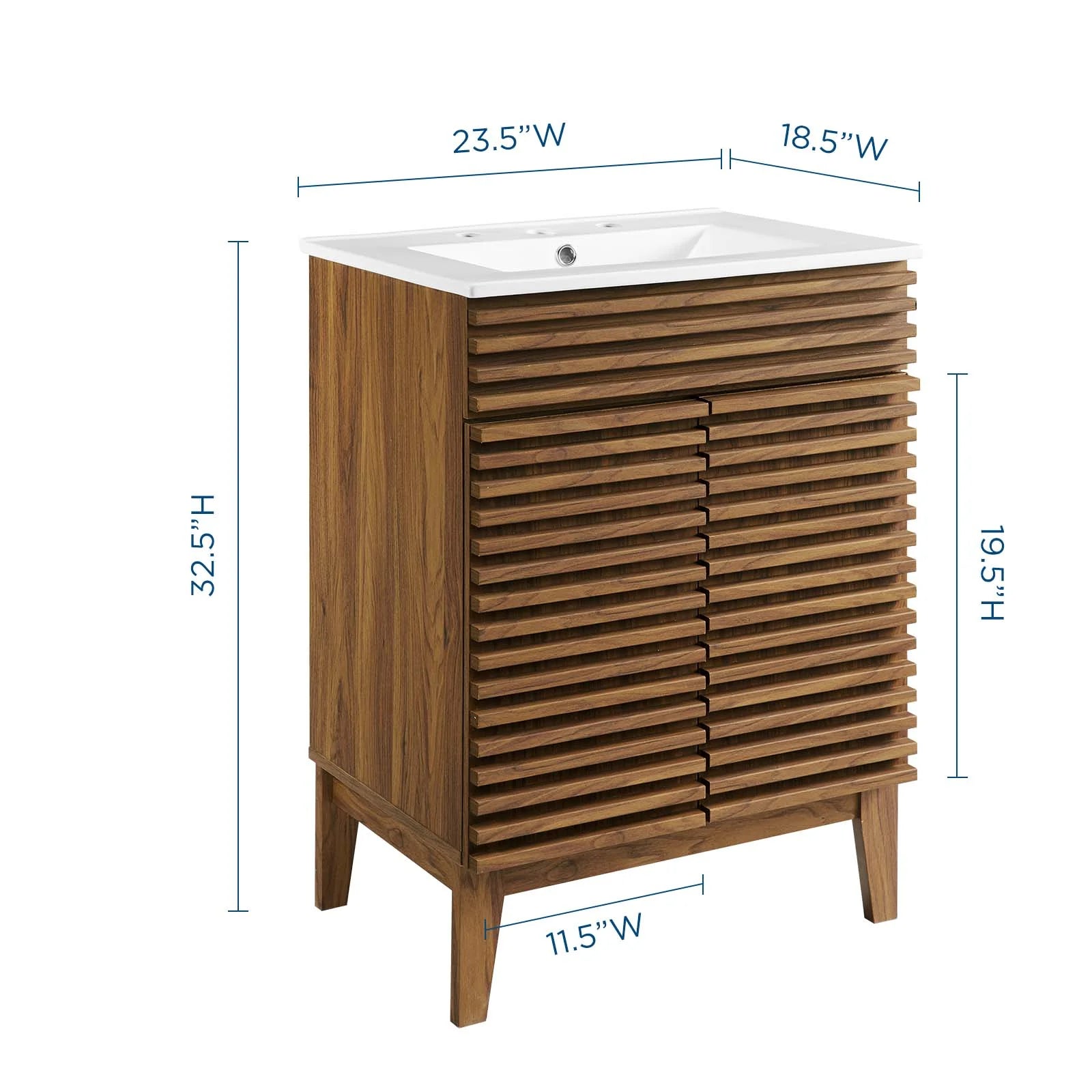 Meubles de salle de bain en bois avec vasque blanche incluse