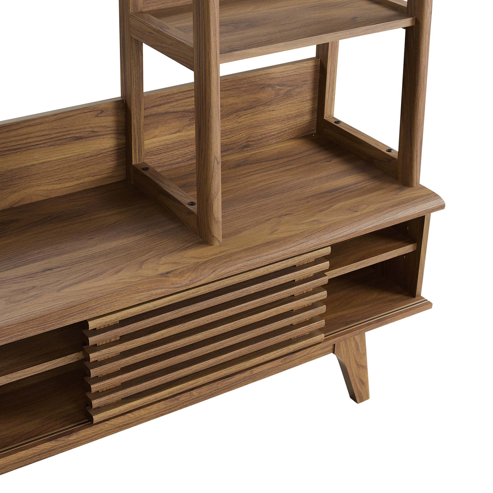 Render TV Stand Entertainment Center in Walnut