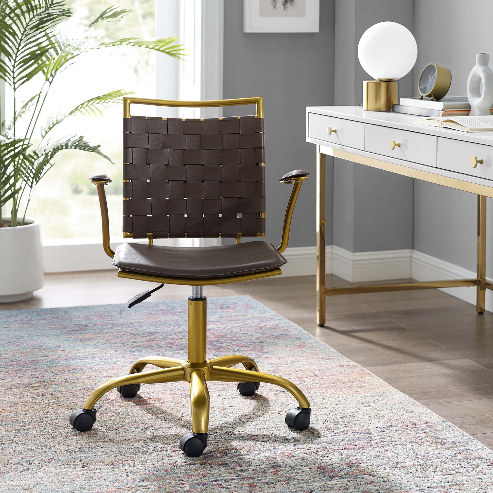 Chaise de bureau en similicuir Fuse