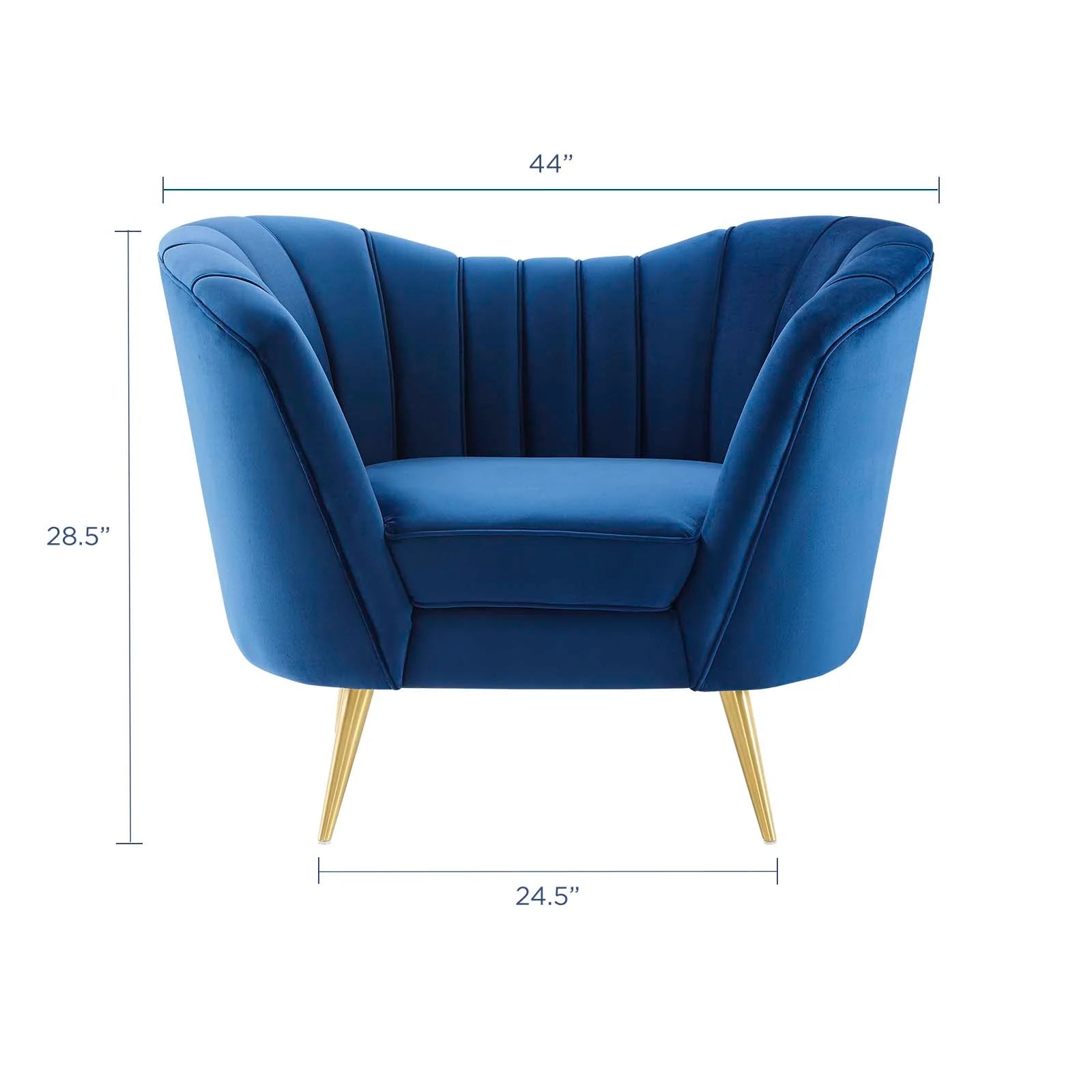 Fauteuil en velours Opportunity Performance