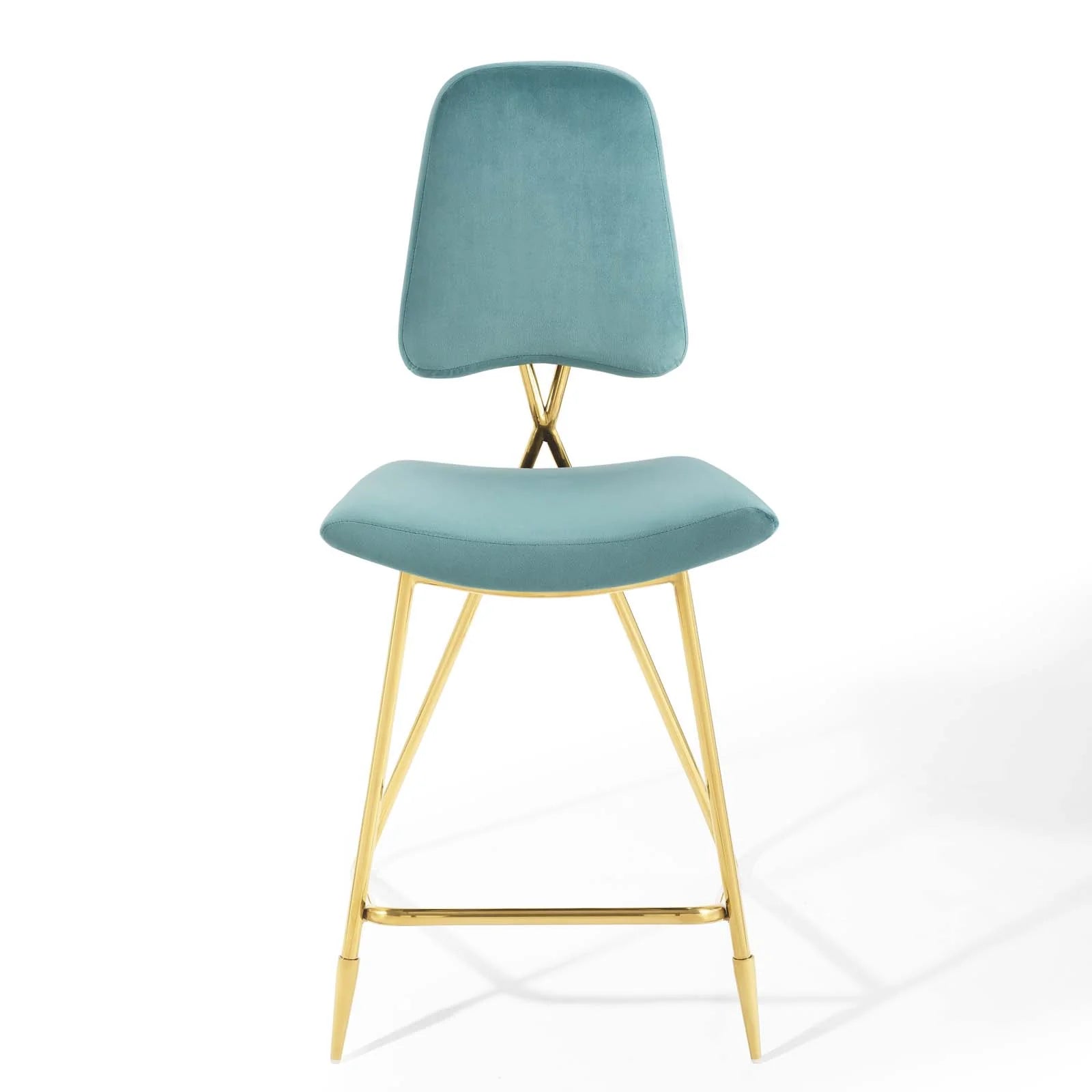 Ponder Performance Velvet Counter Stool