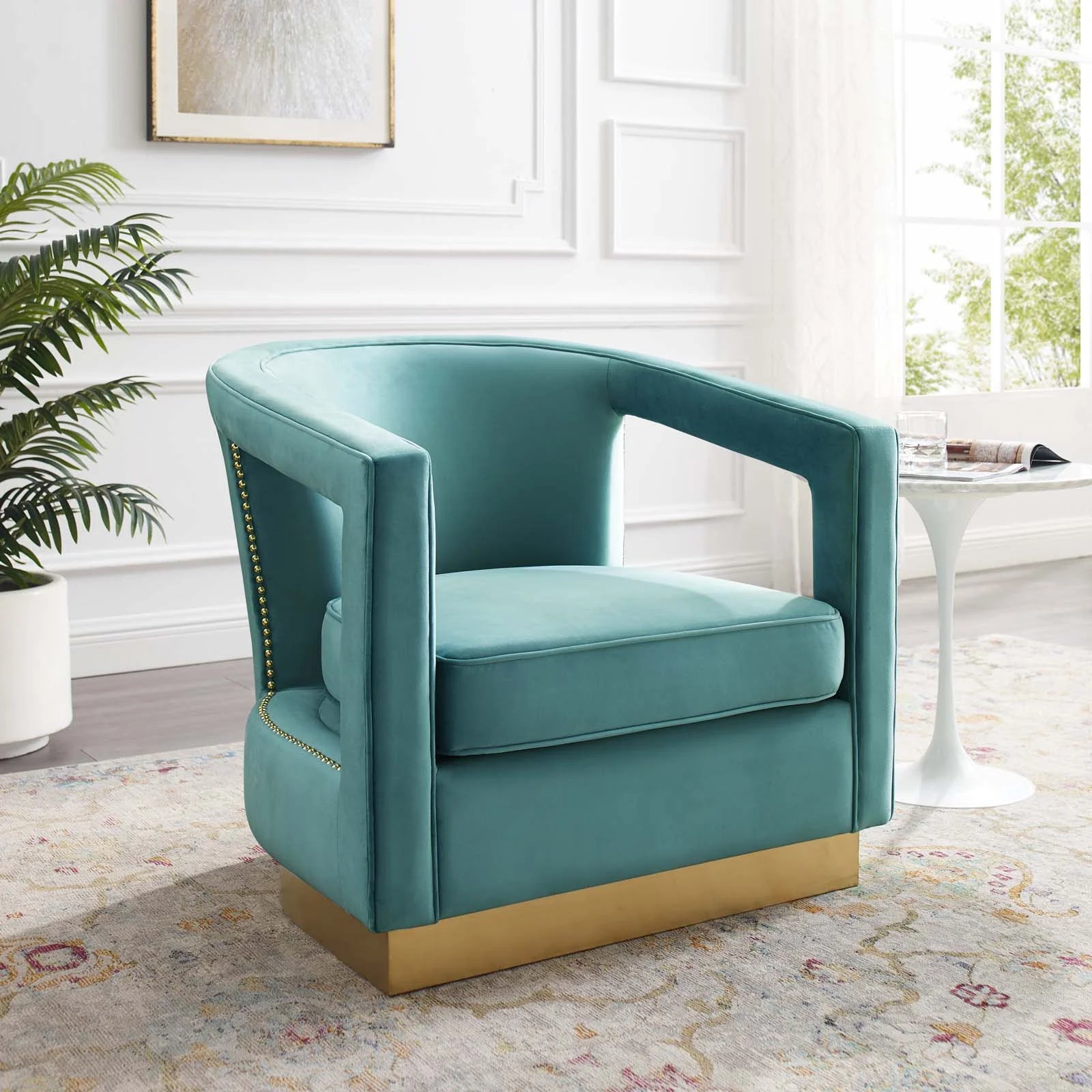 Fauteuil en velours Frolick Performance