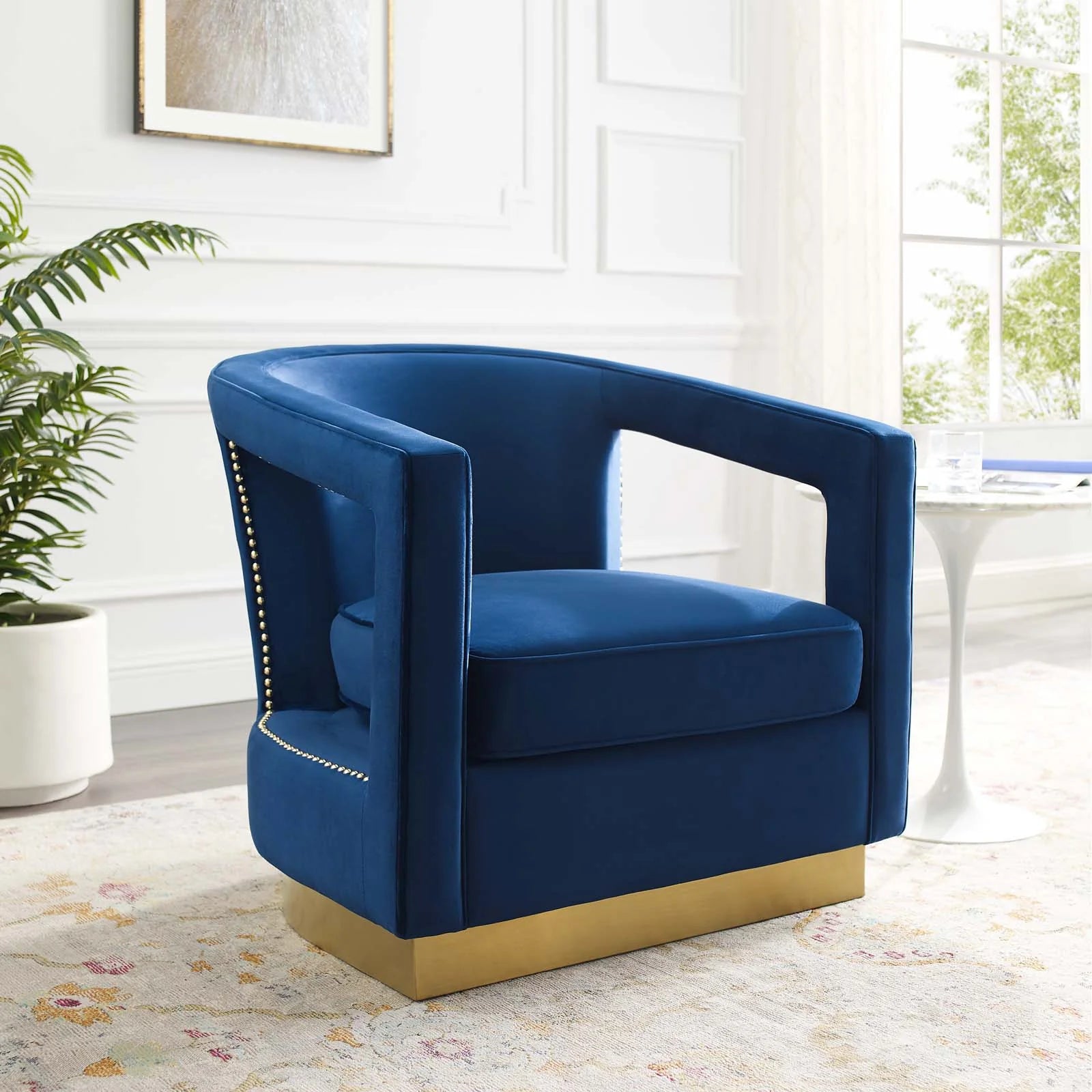 Fauteuil en velours Frolick Performance