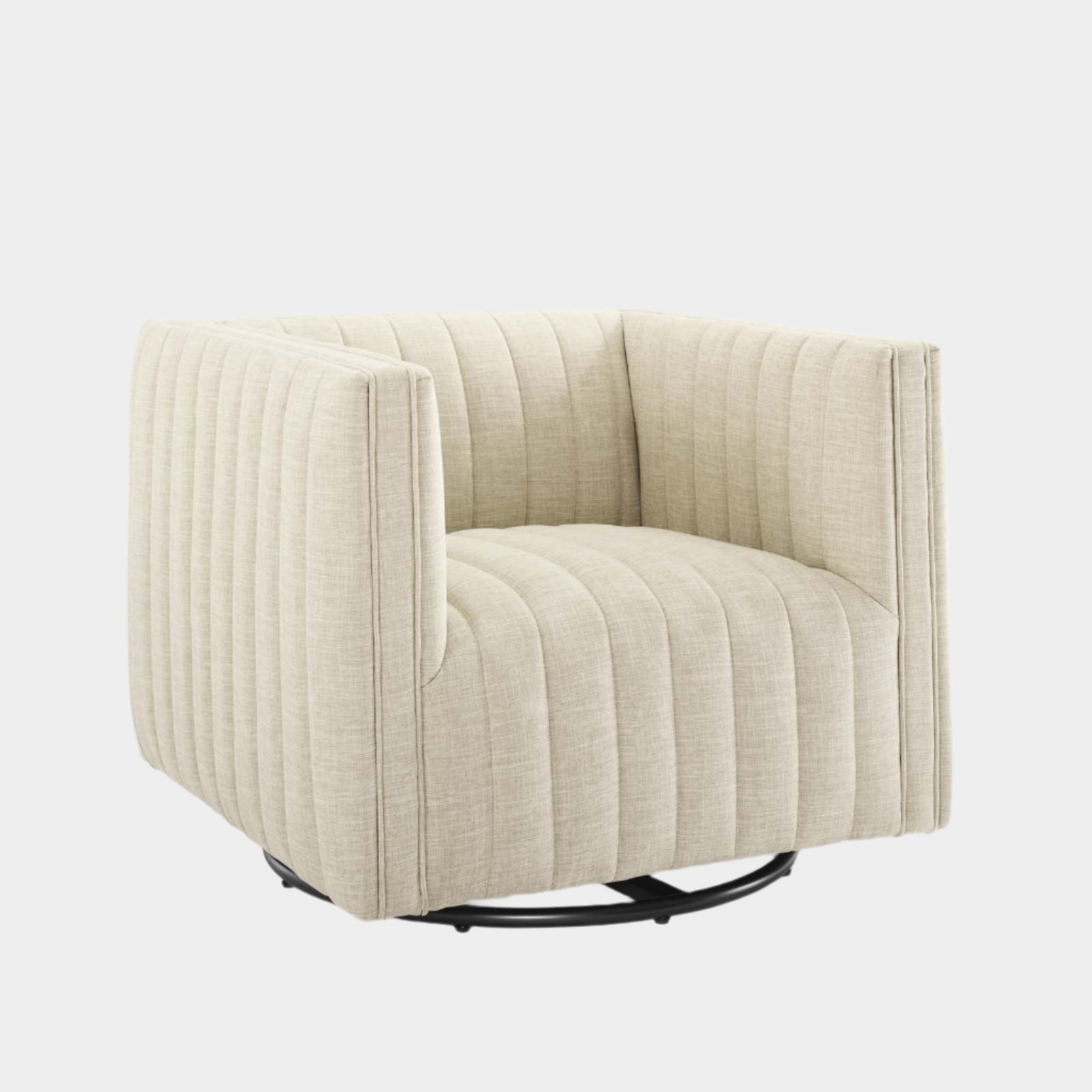 Conjure Tufted Swivel Upholstered Armchair