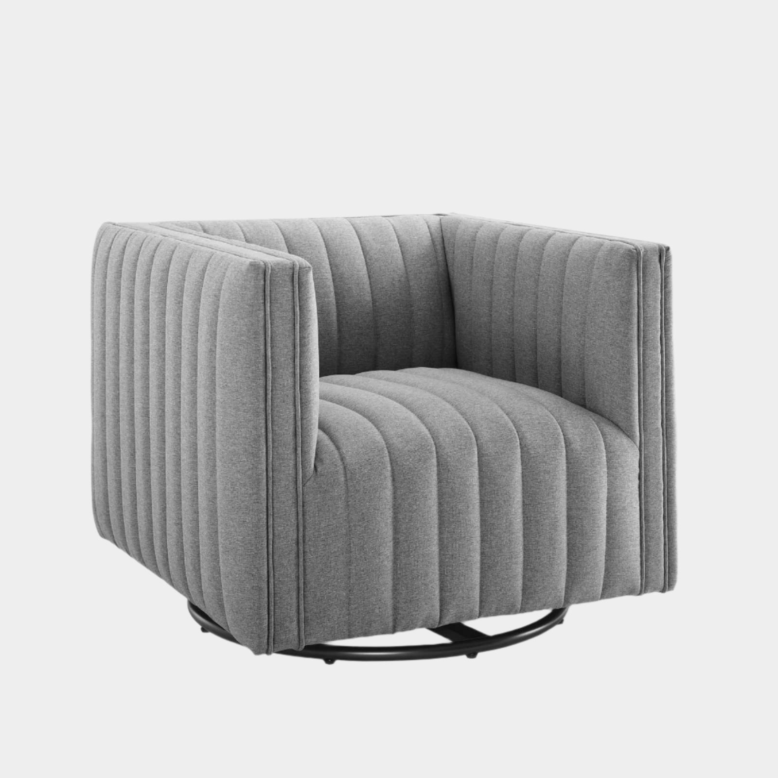 Conjure Tufted Swivel Upholstered Armchair