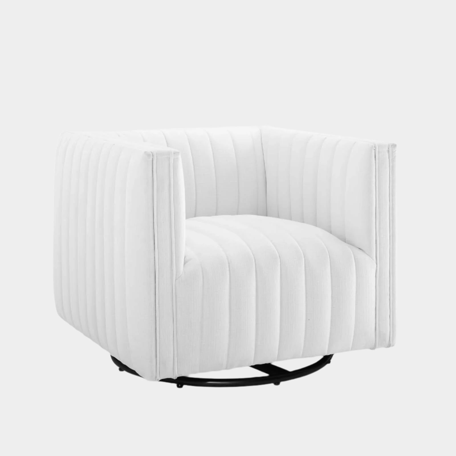 Conjure Tufted Swivel Upholstered Armchair