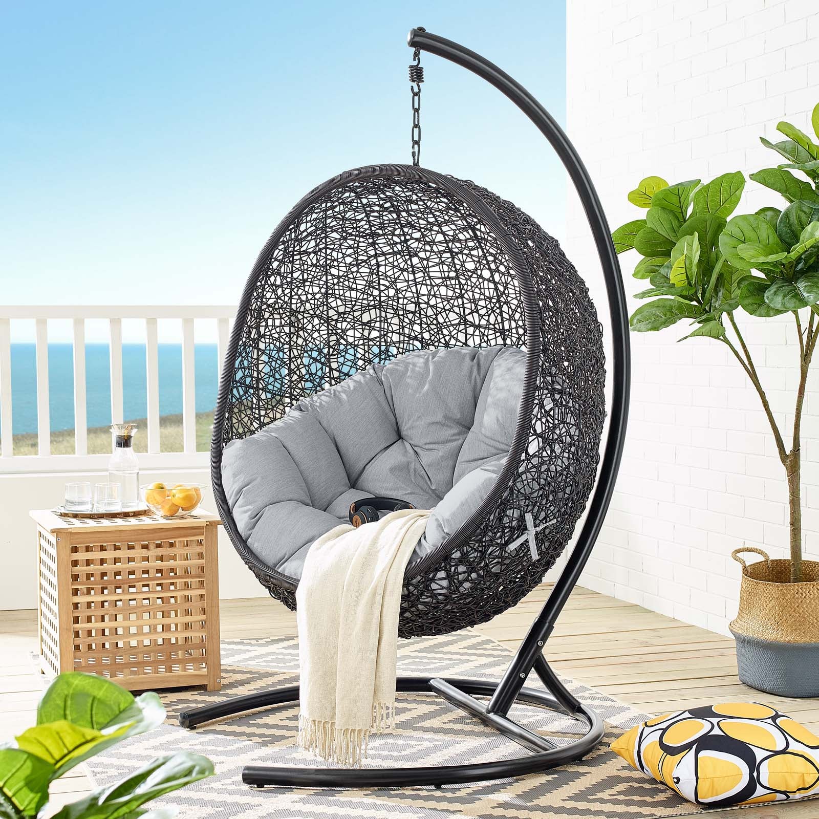 Encase Sunbrella® Swing Outdoor Patio Lounge Chair