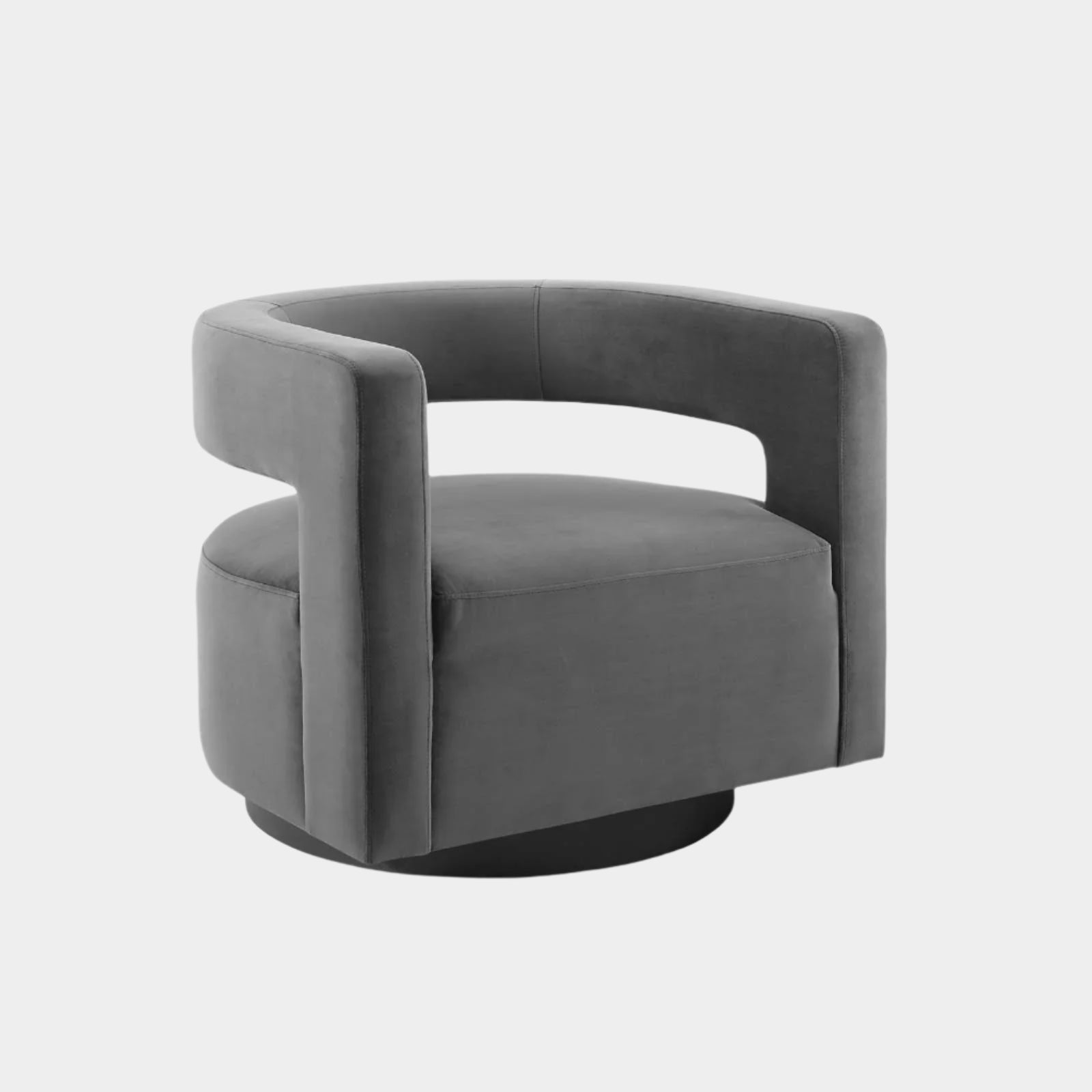 Spin Cutaway Performance Velvet Swivel Armchair