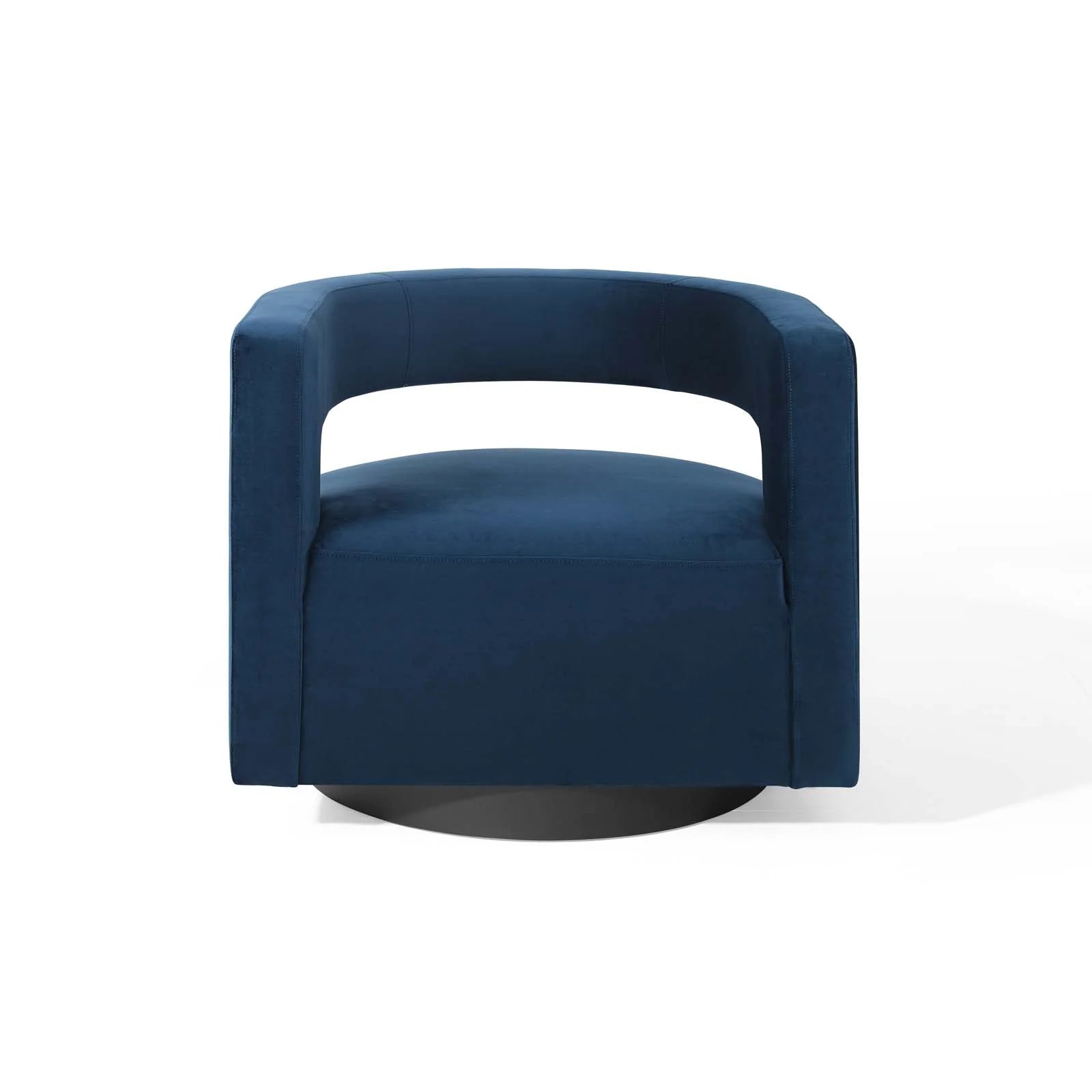 Spin Cutaway Performance Velvet Swivel Armchair