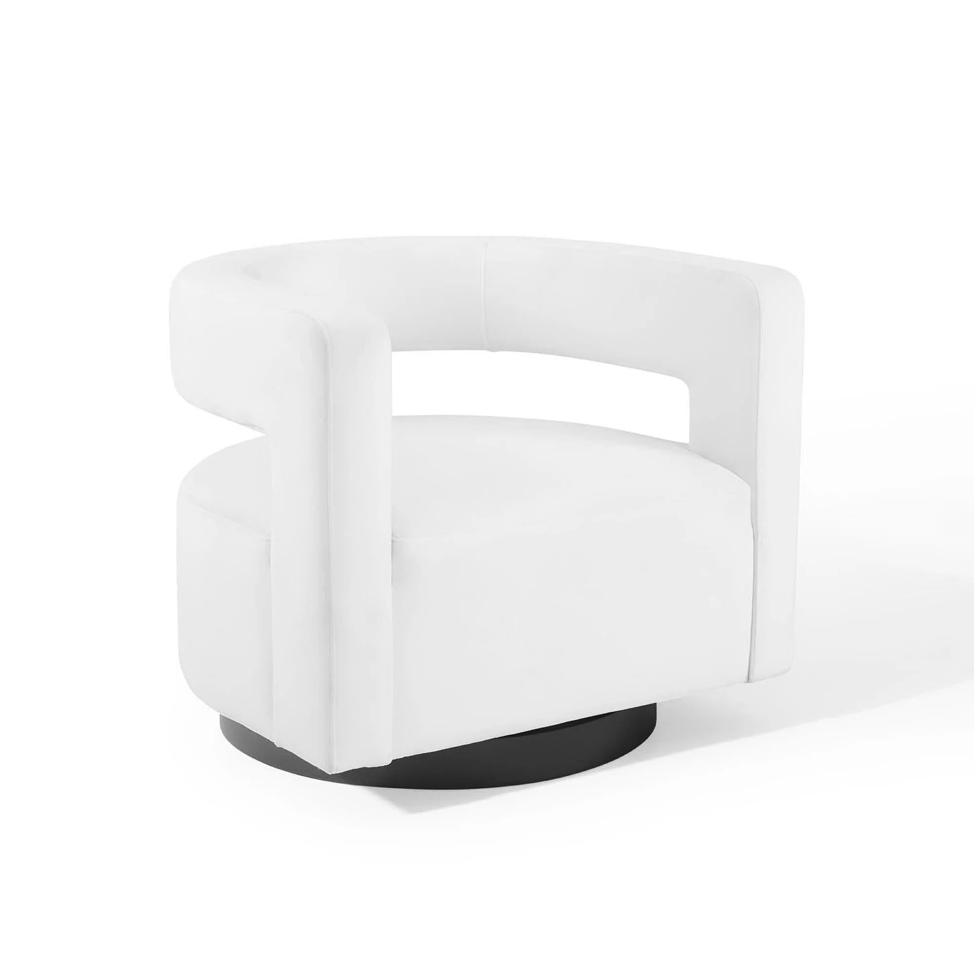 Fauteuil pivotant en velours Performance Cutaway de Spin