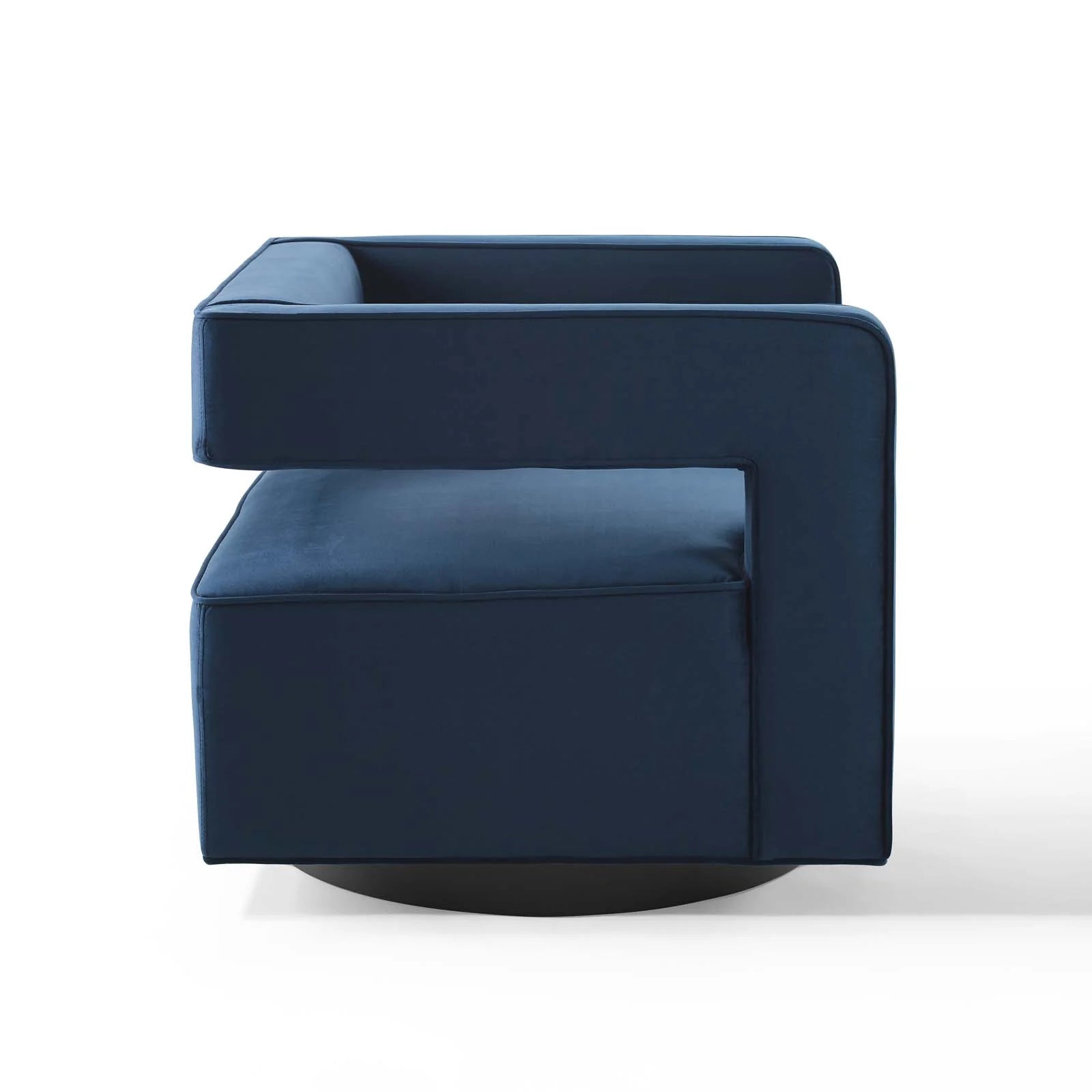 Booth Performance Velvet Performance Velvet Swivel Armchair