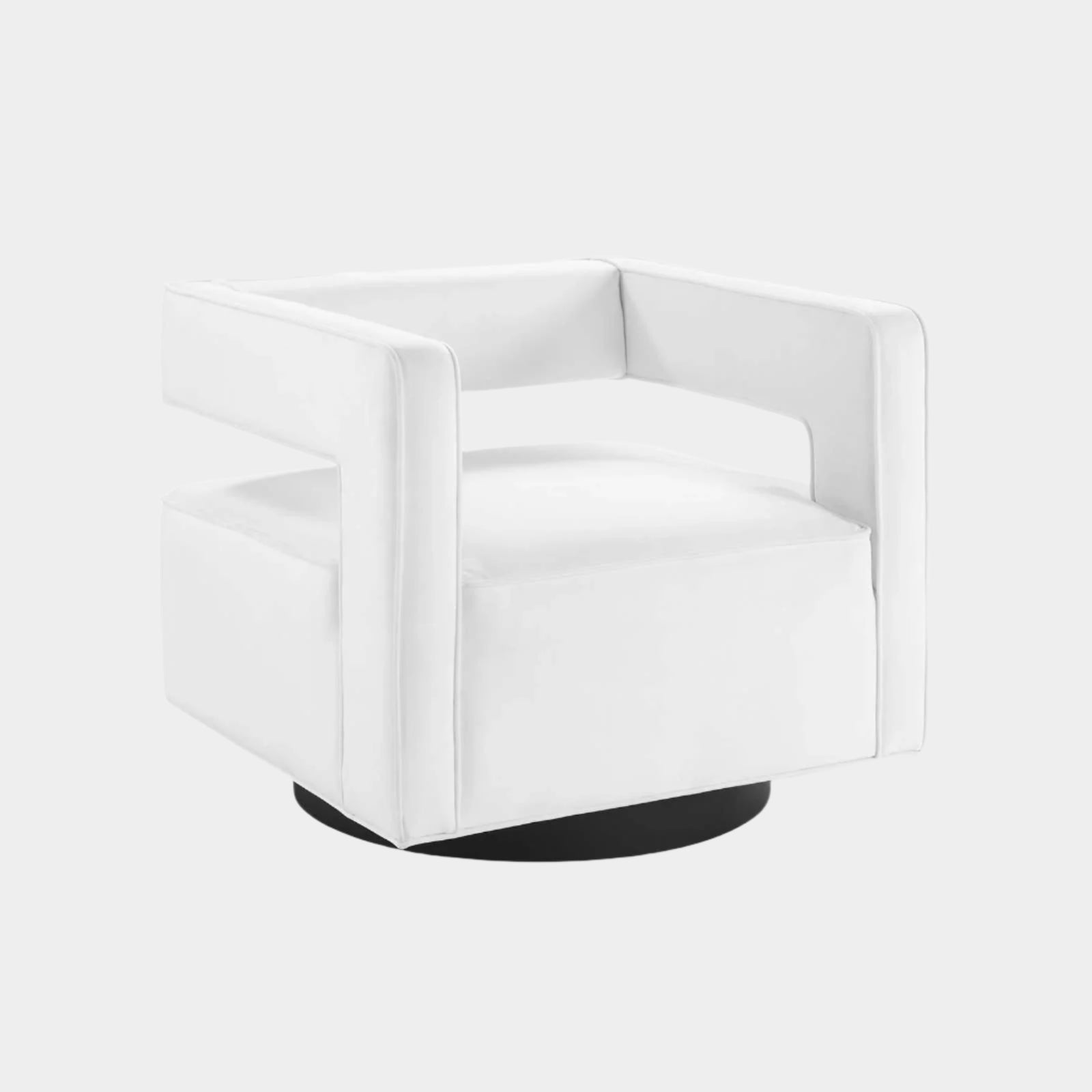 Booth Performance Velvet Performance Velvet Swivel Armchair