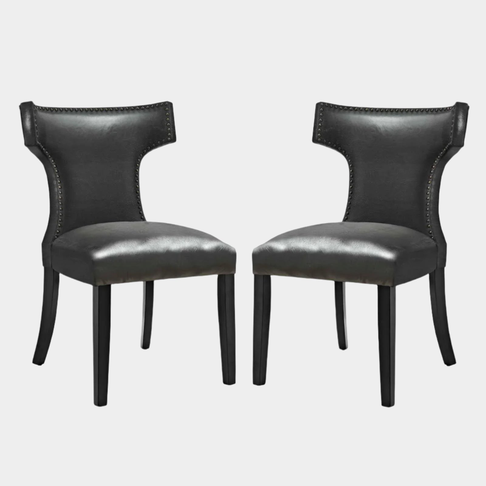 Curve Dining Chair Vinyl Set of 2