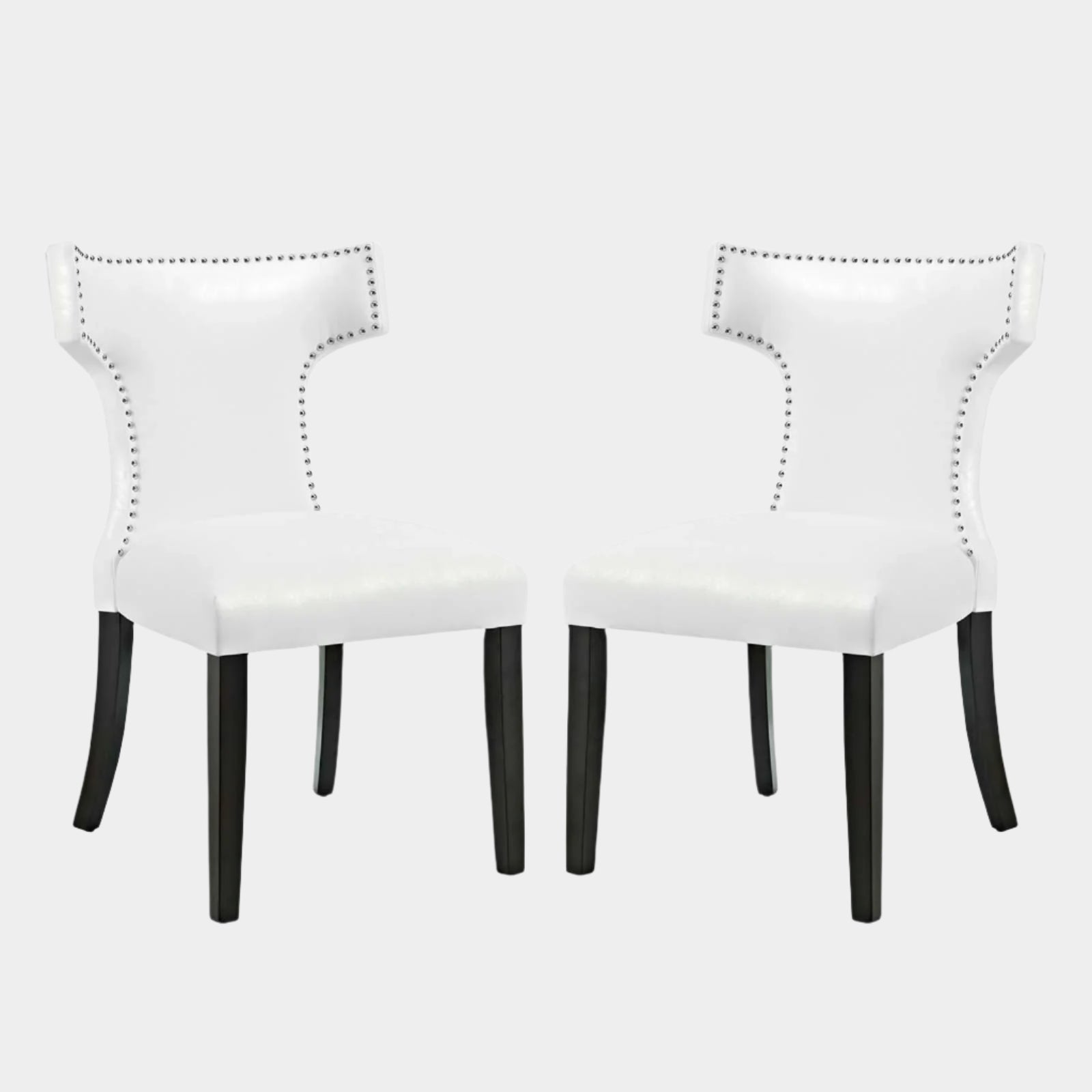 Curve Dining Chair Vinyl Set of 2