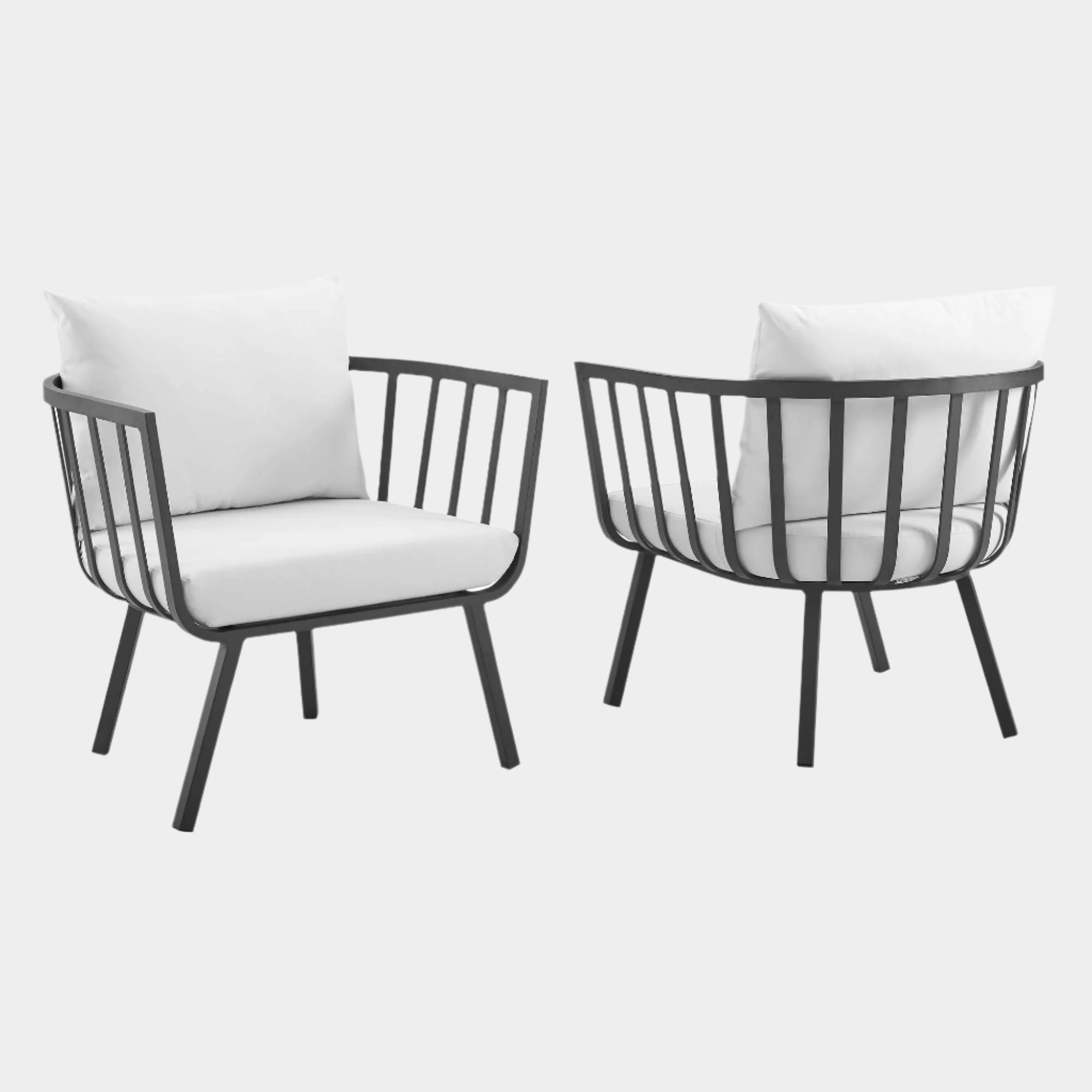 Ensemble de 2 fauteuils d'extérieur en aluminium Riverside 