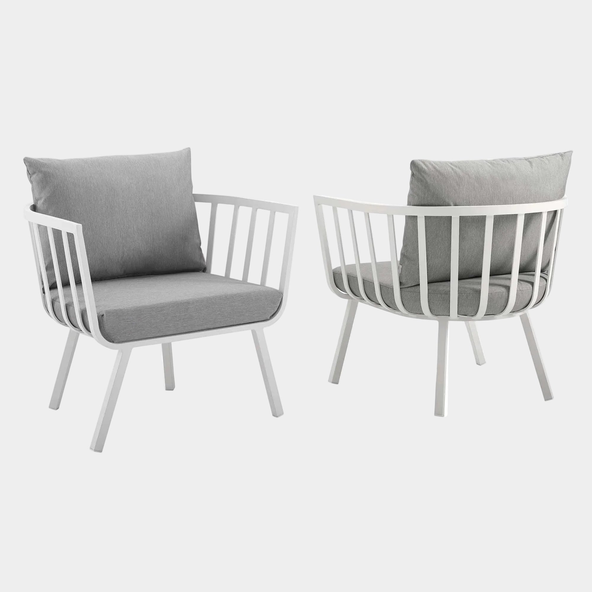 Ensemble de 2 fauteuils d'extérieur en aluminium Riverside 