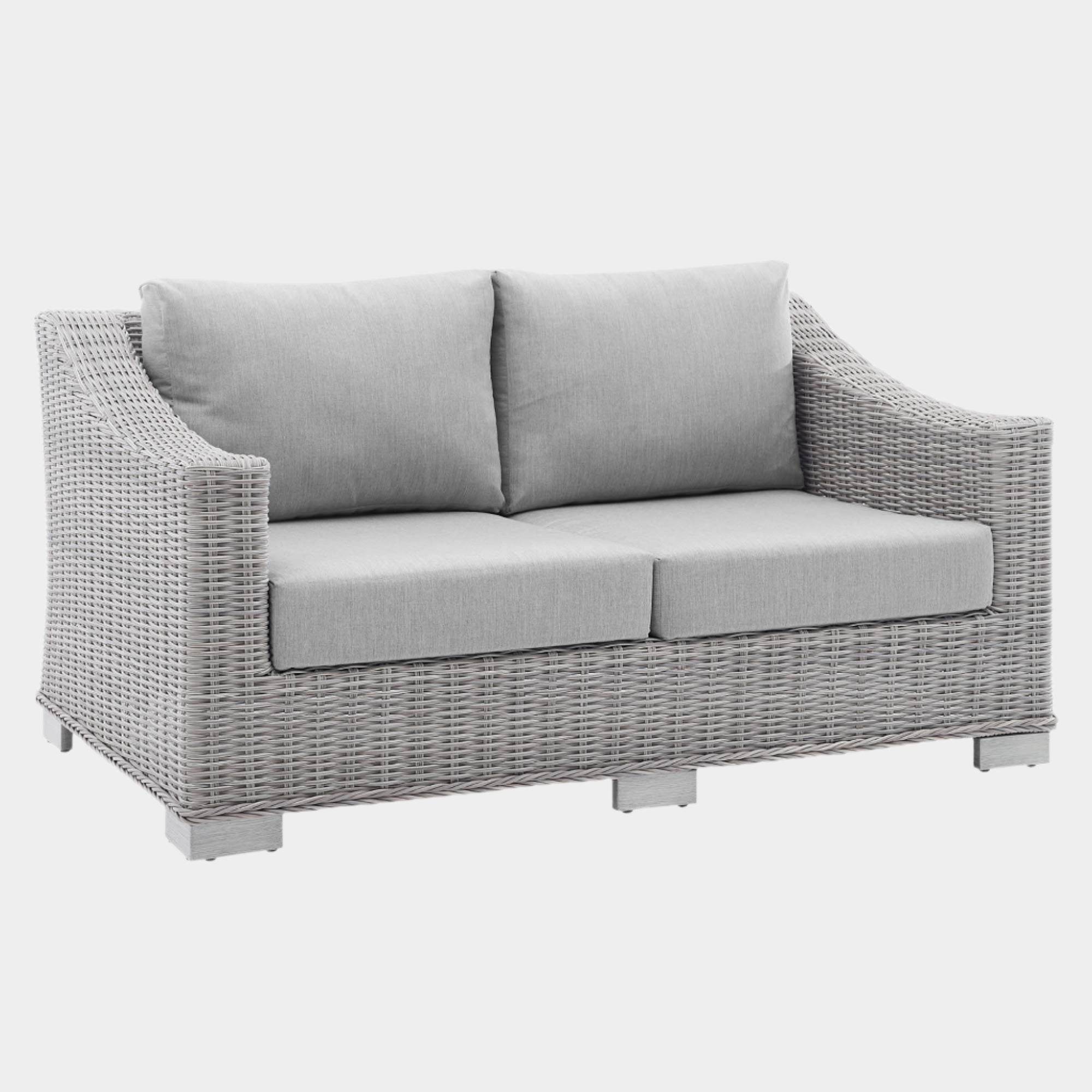 Conway Sunbrella® Outdoor Patio Wicker Rattan Loveseat