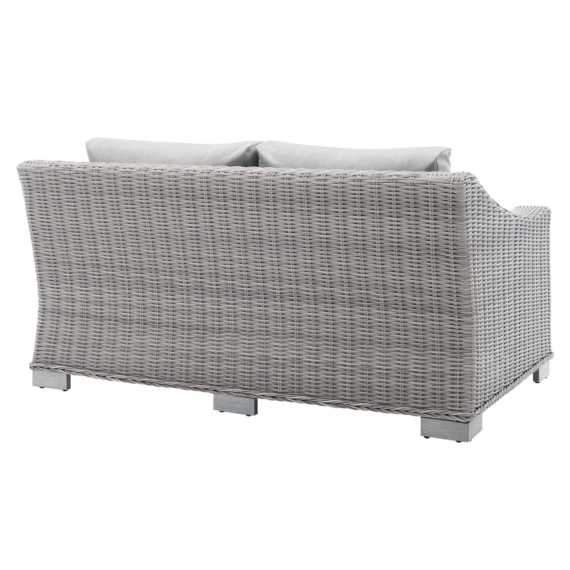 Conway Sunbrella® Outdoor Patio Wicker Rattan Loveseat